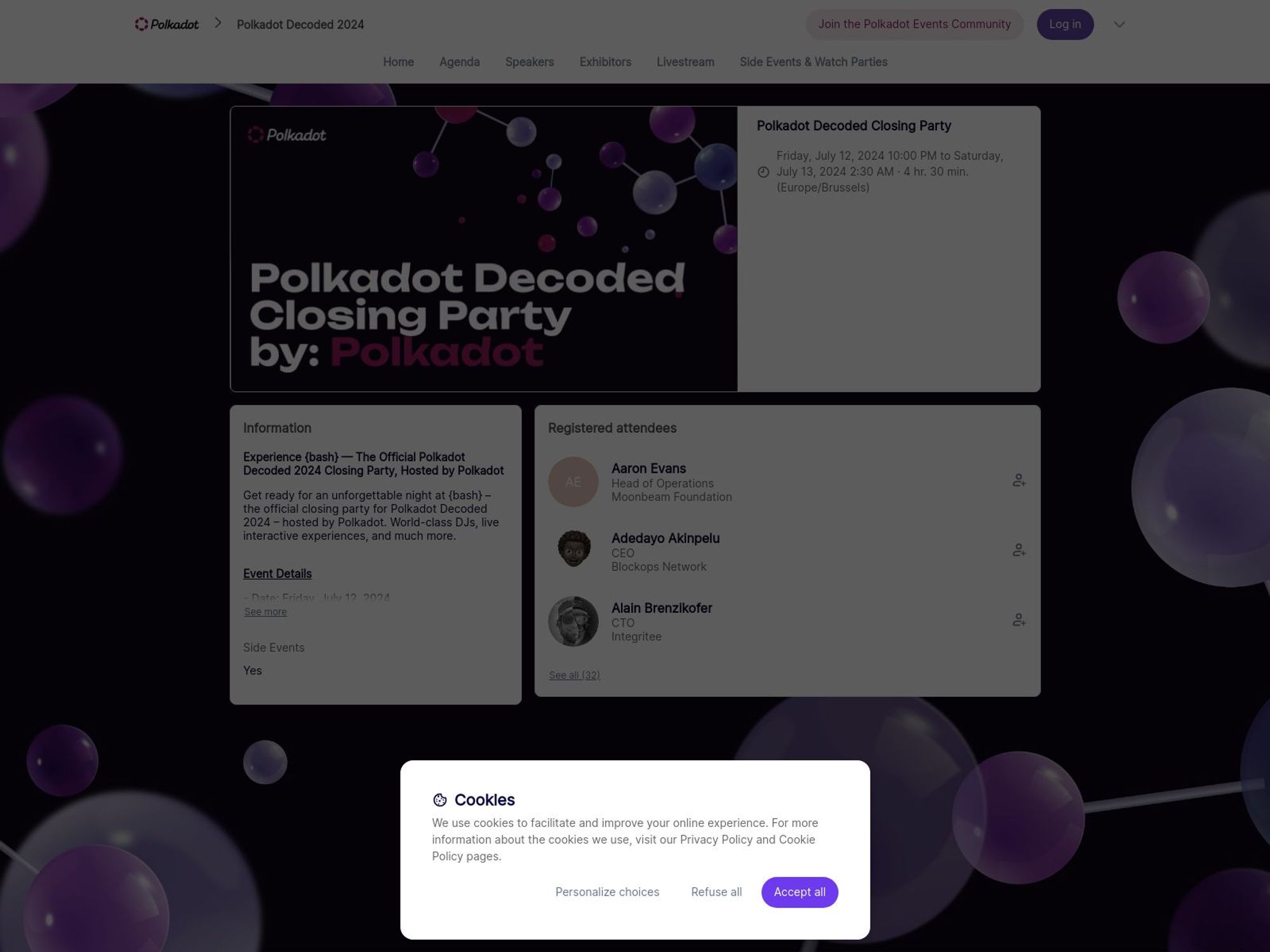 Polkadot Decoded Closing Party screenshot