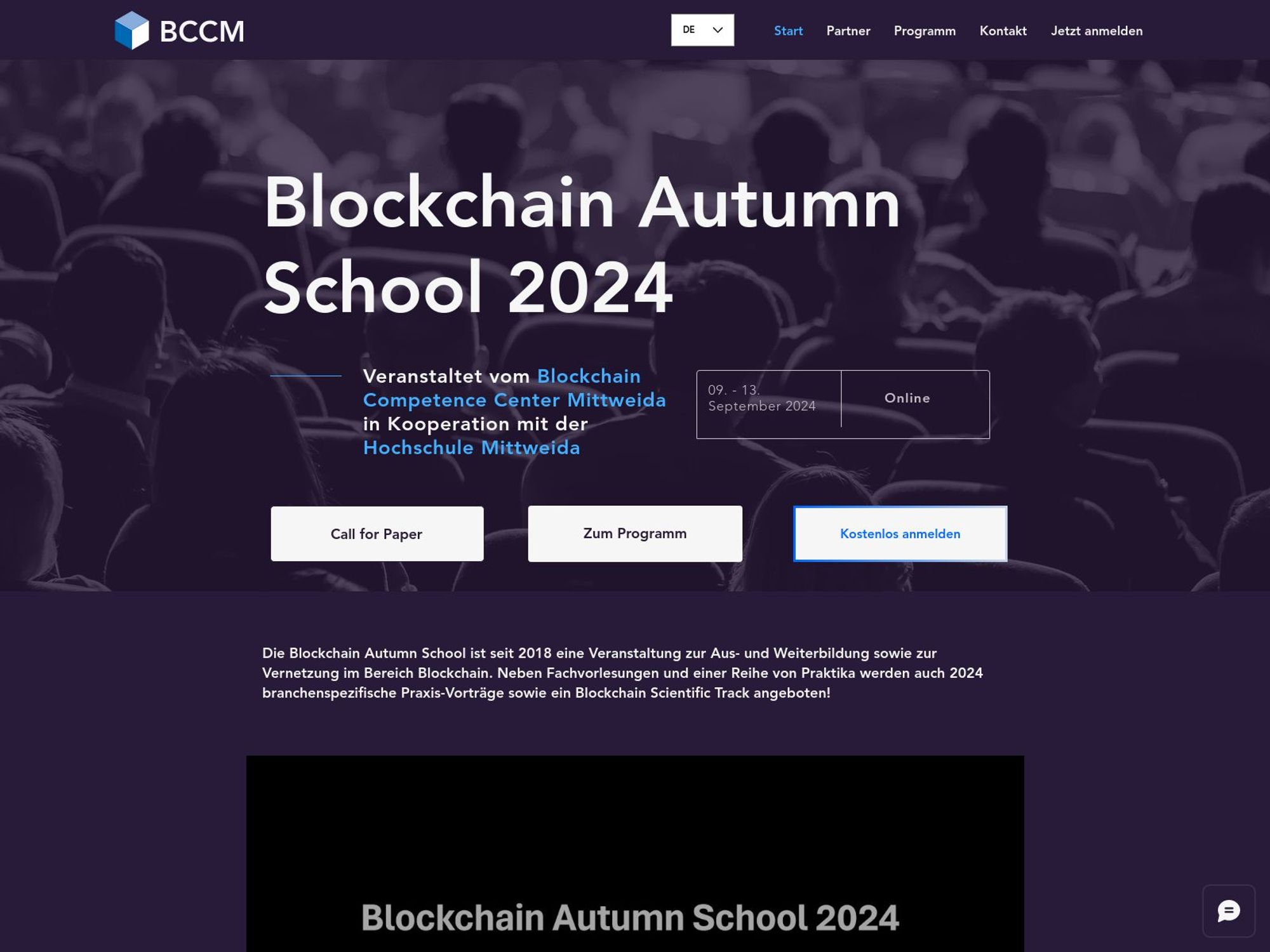 Blockchain Autumn School 2024 screenshot