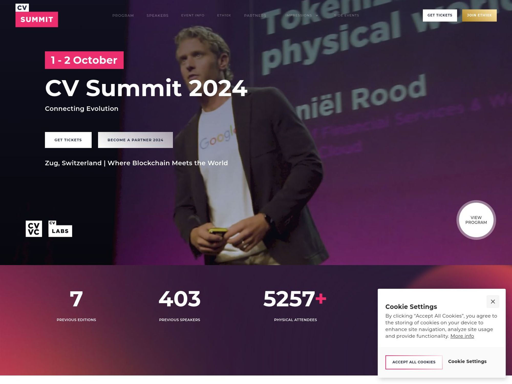 CV Summit 2024 website