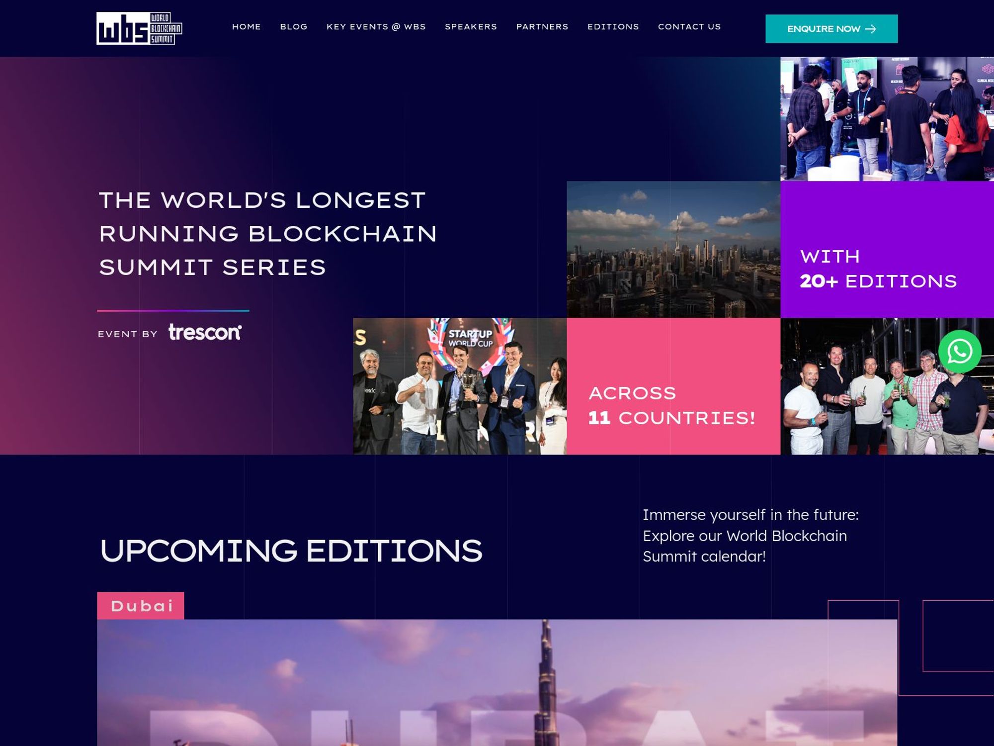 World Blockchain Summit website