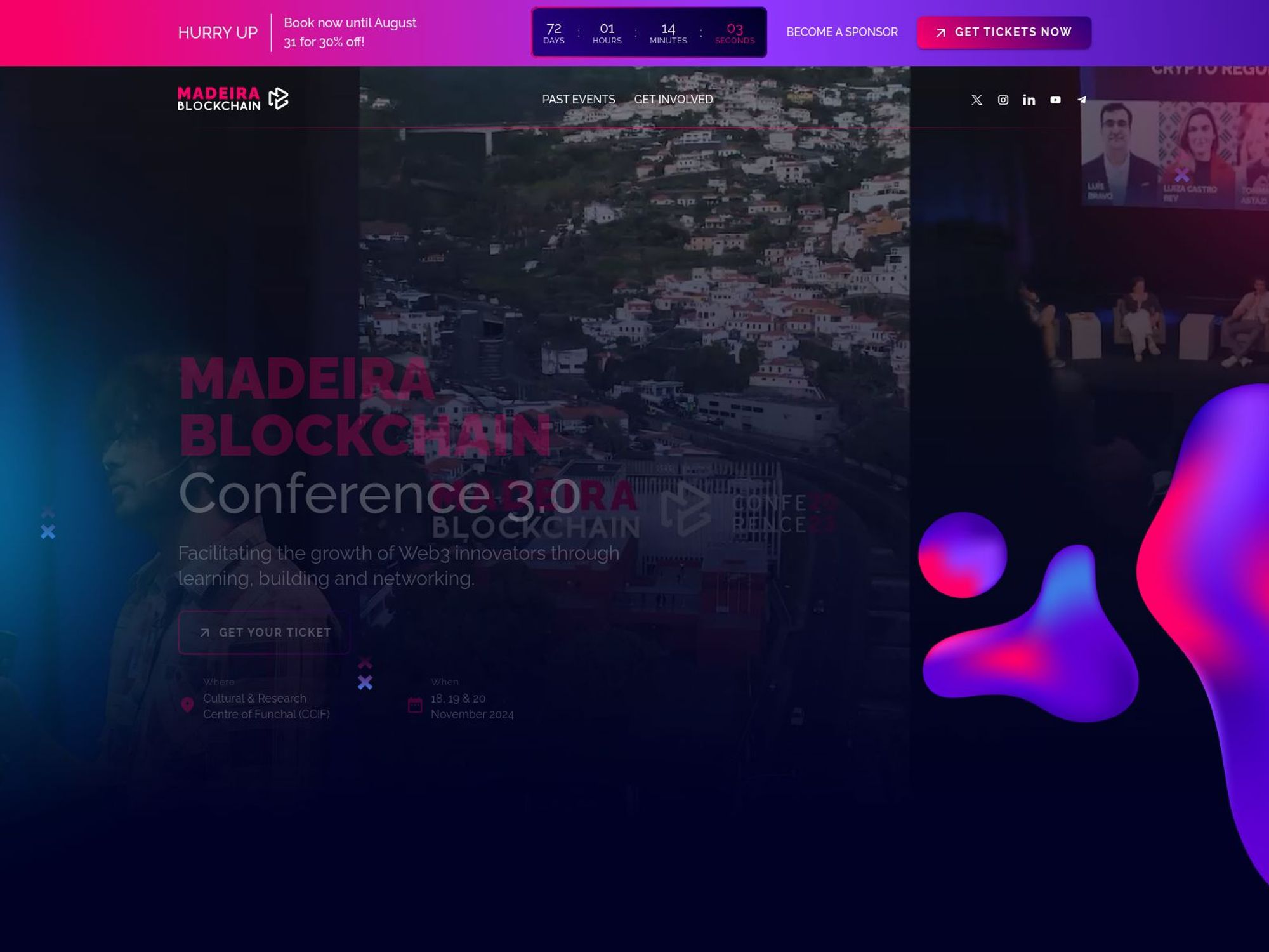 Madeira Blockchain Conference 2024 website