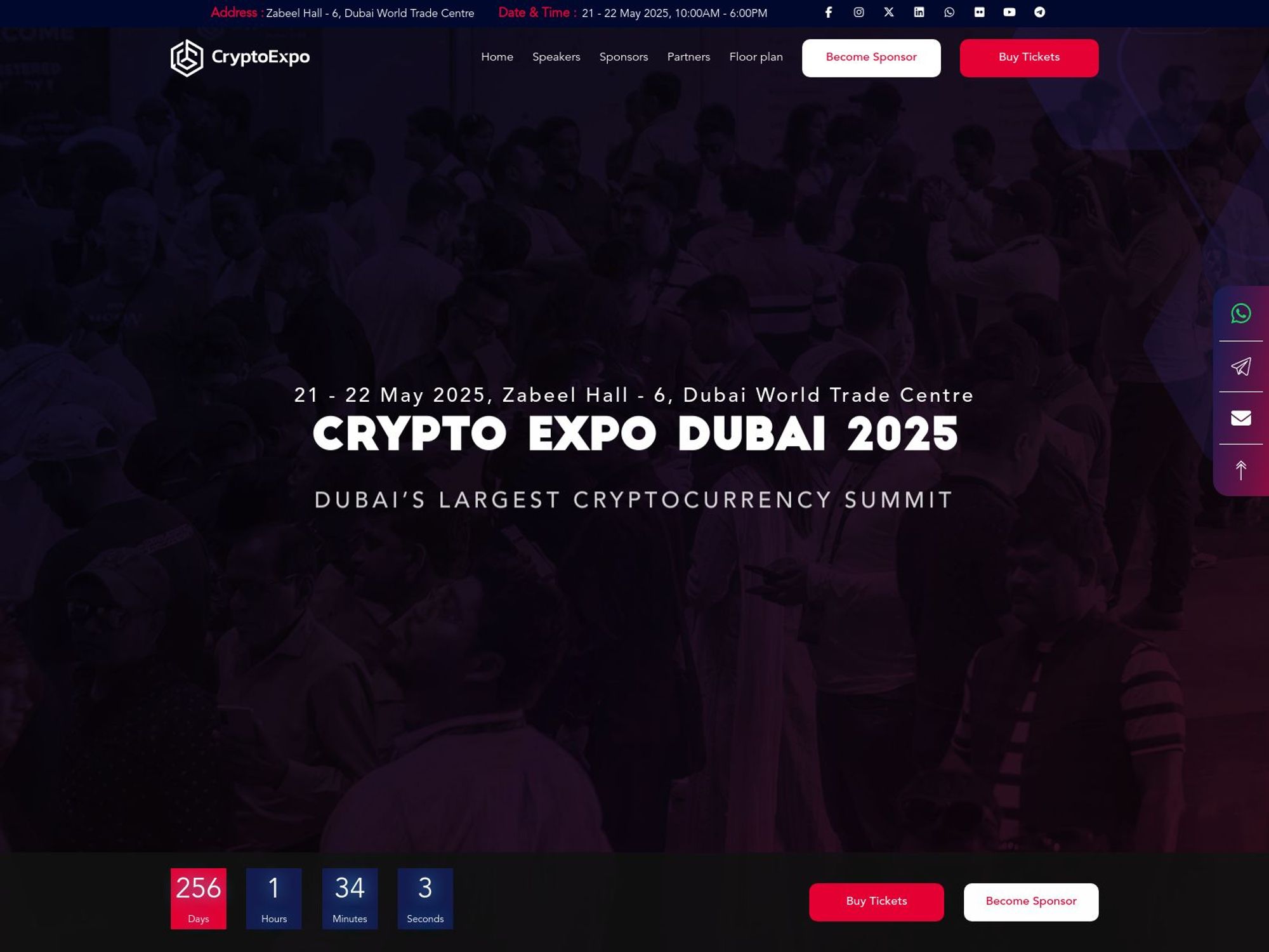 Crypto Expo Dubai website