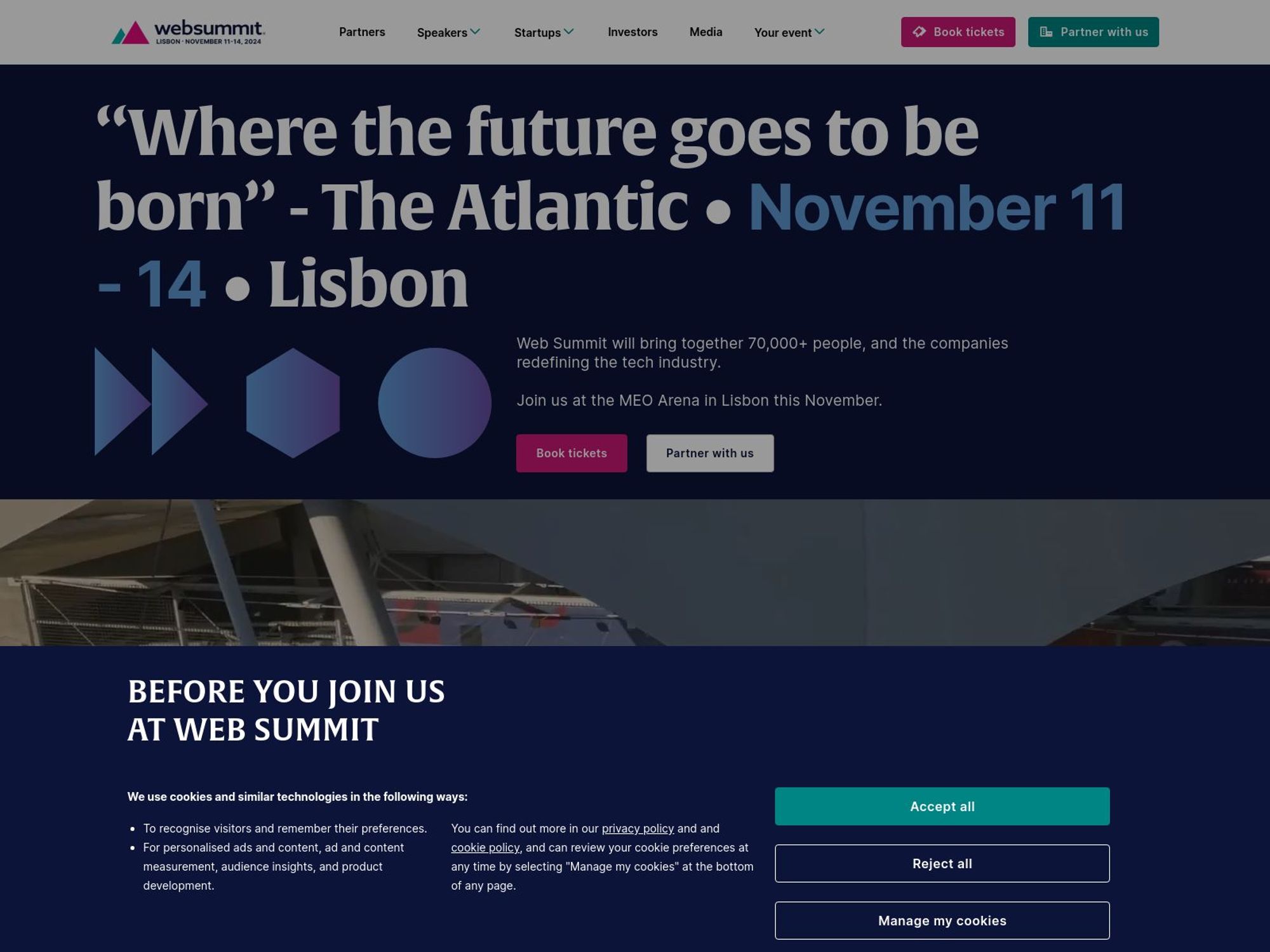 Web Summit website