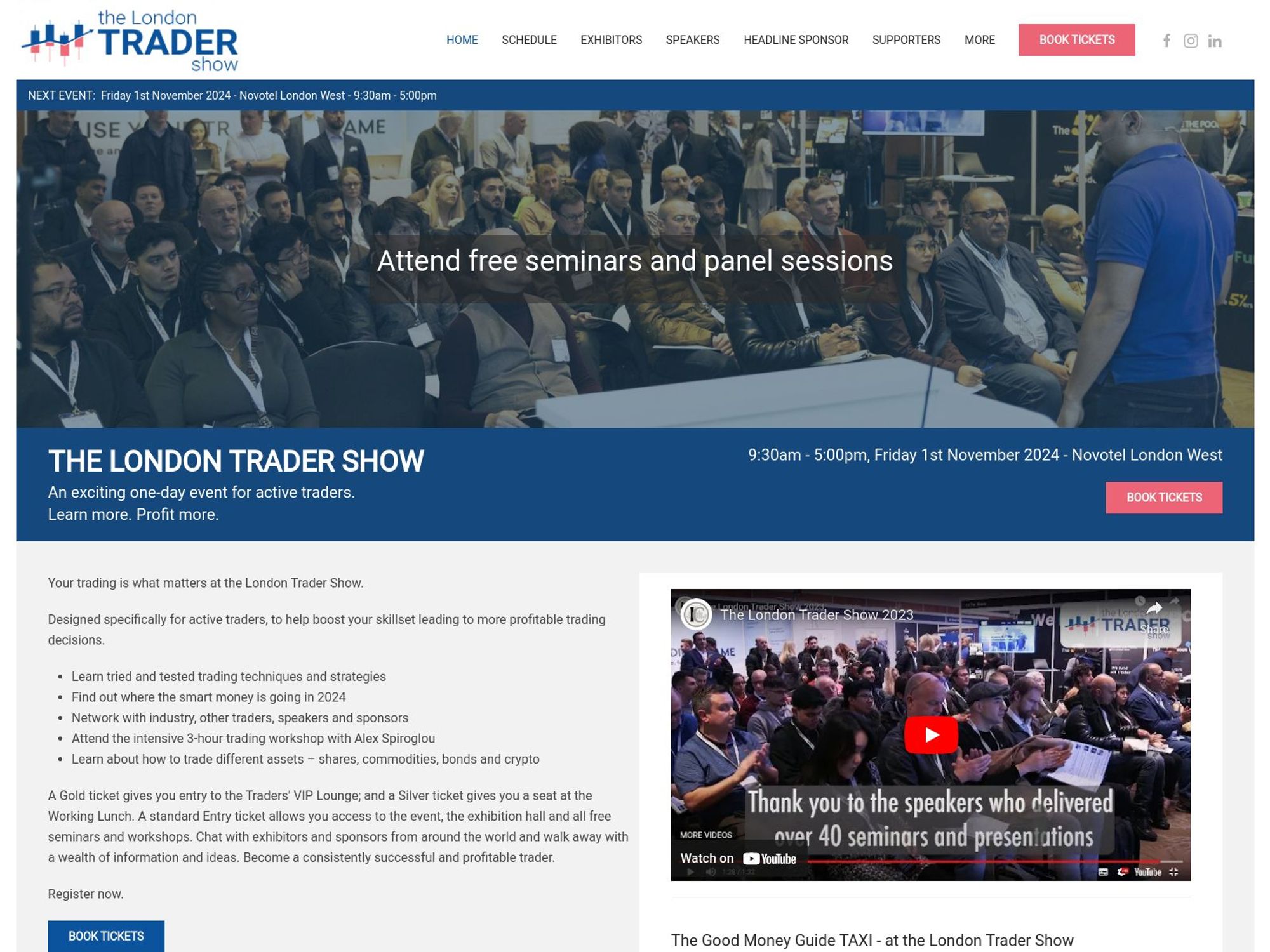 The London Trader Show website