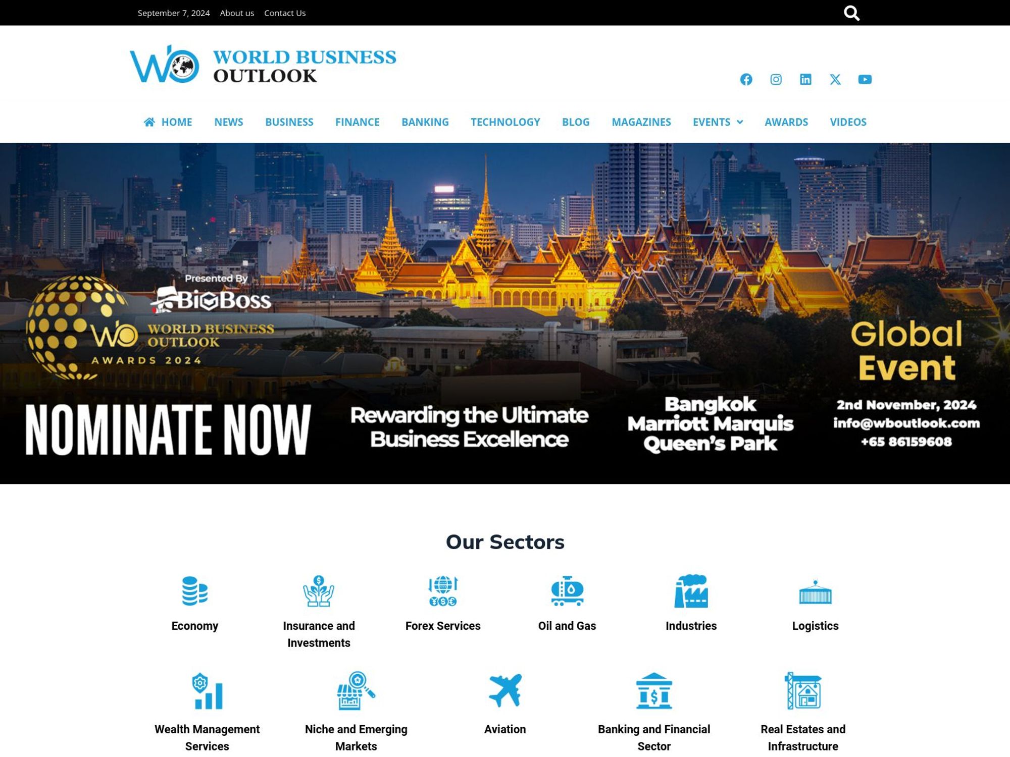 World Business Outlook website