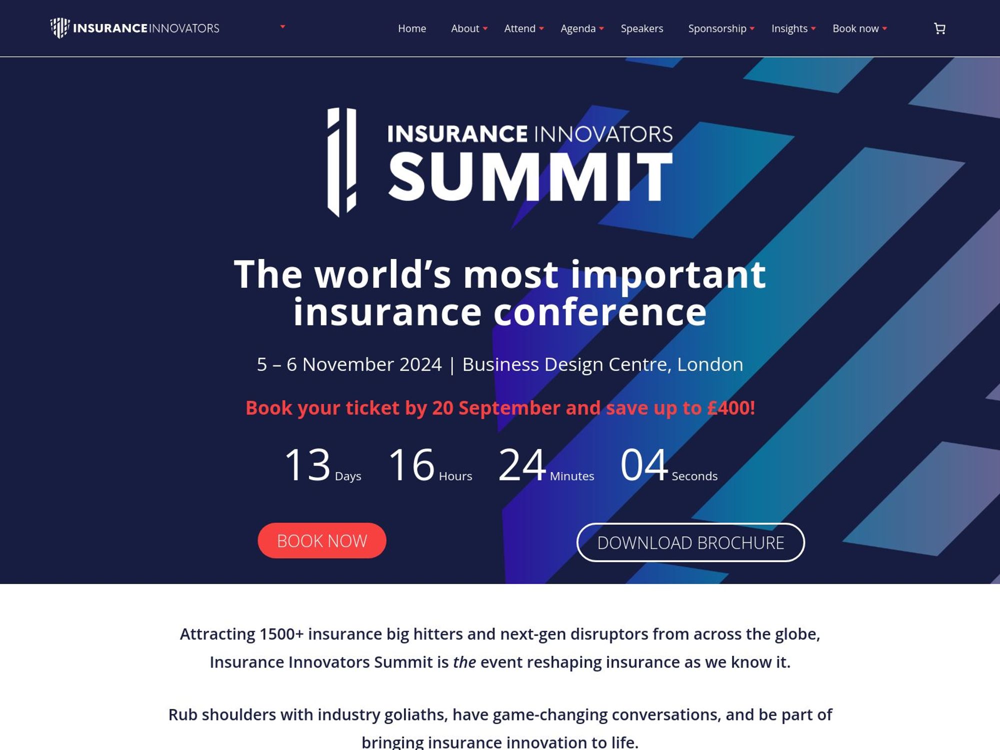 Insurance Innovators Summit website