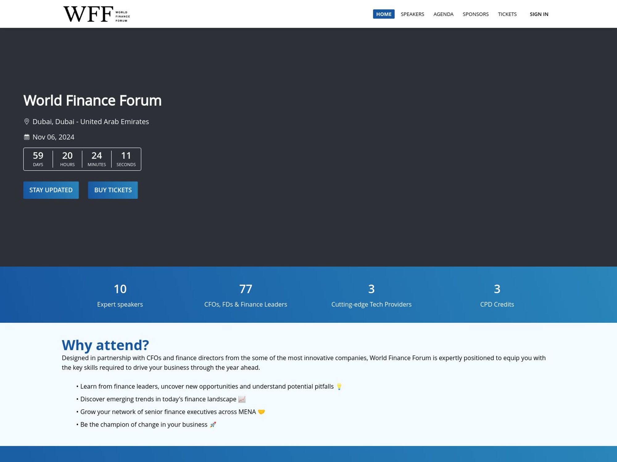 World Finance Forum website