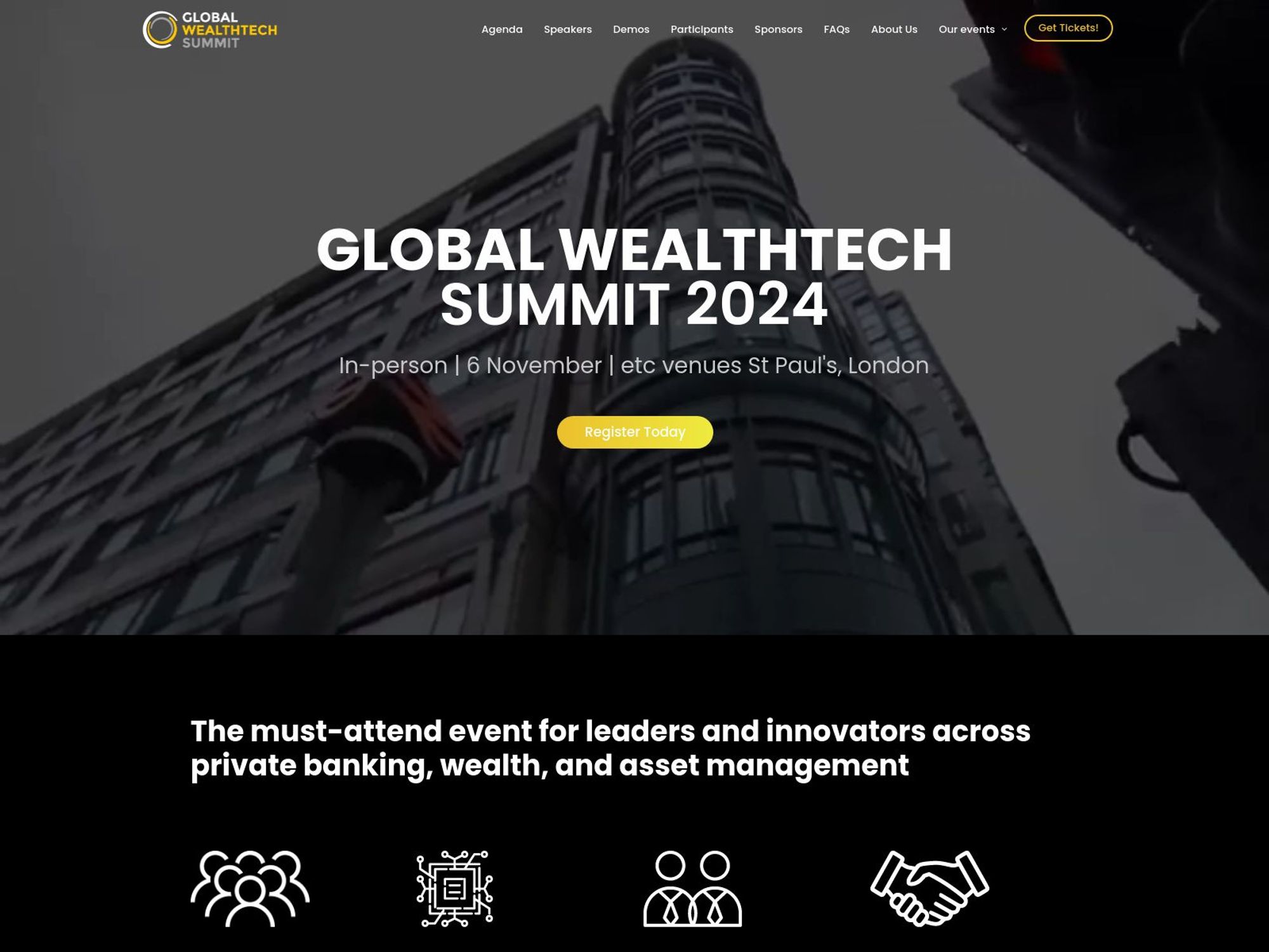 Global Wealthtech Summit website