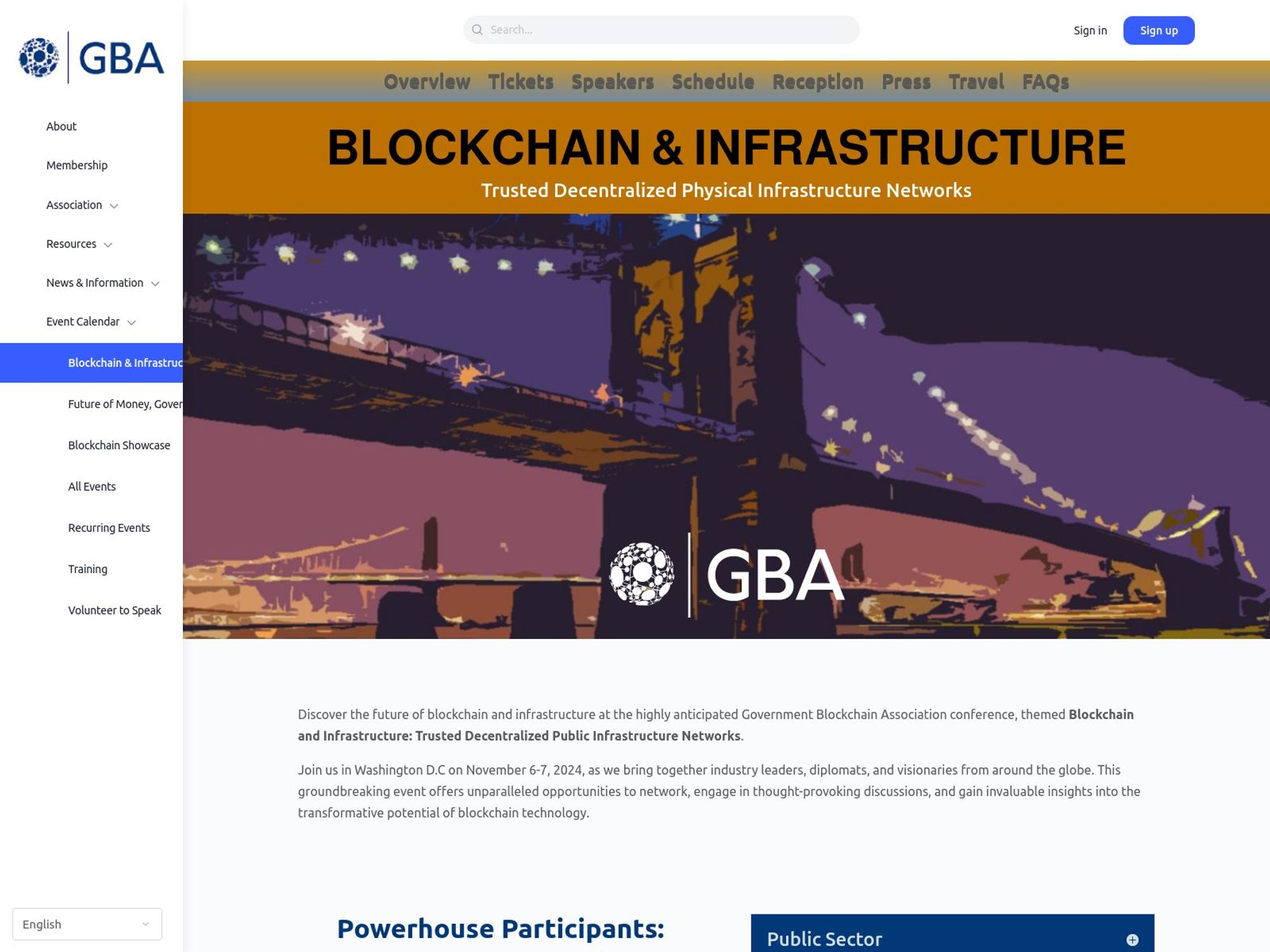 Blockchain & Infrastructure screenshot