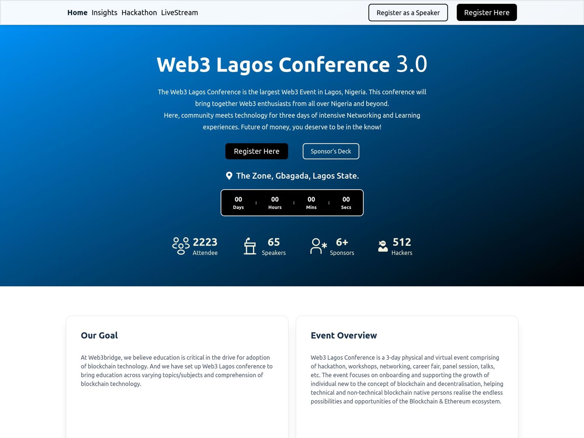 Web3 Lagos Conference screenshot