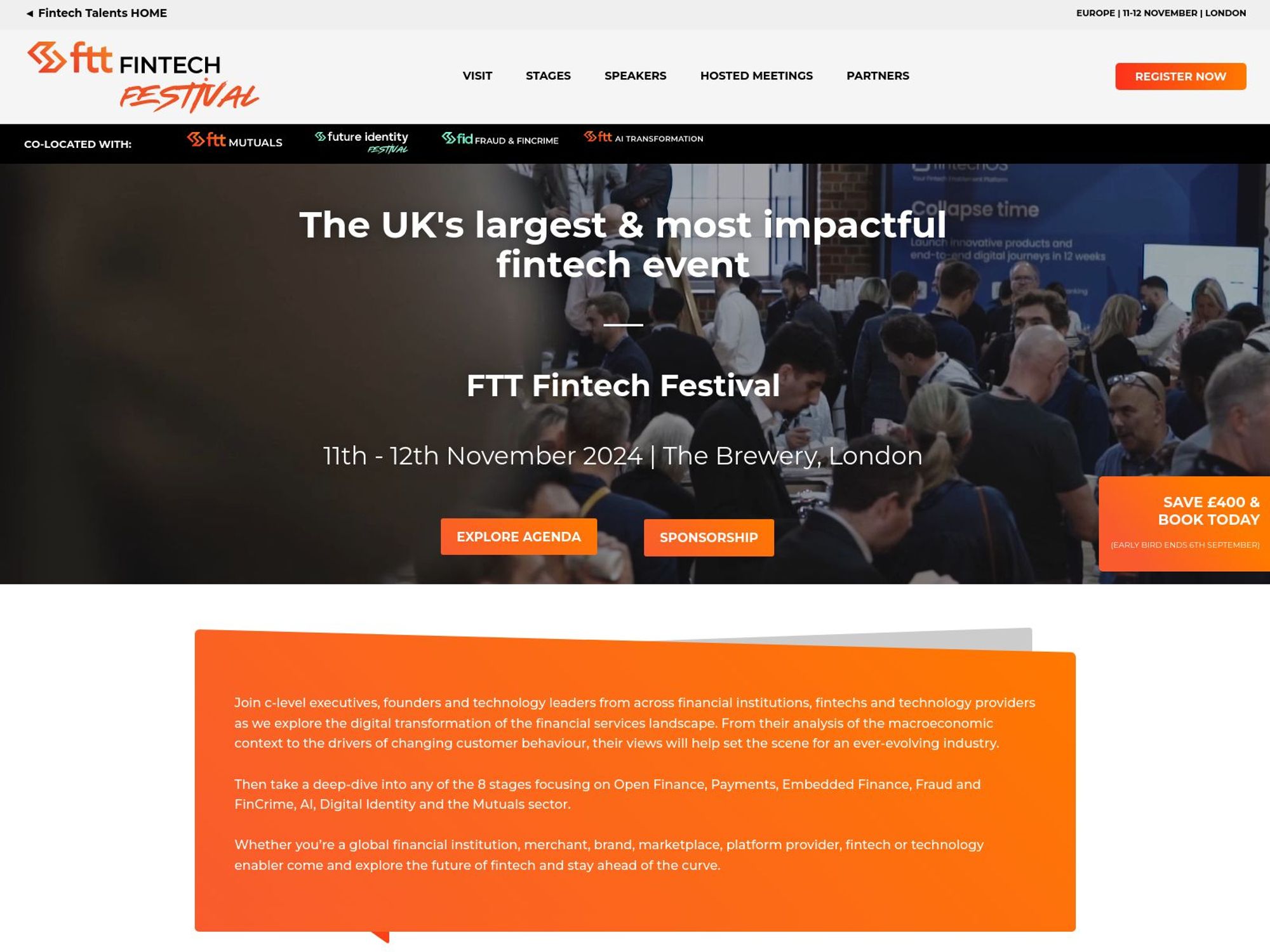 Fintech Talents Festival website