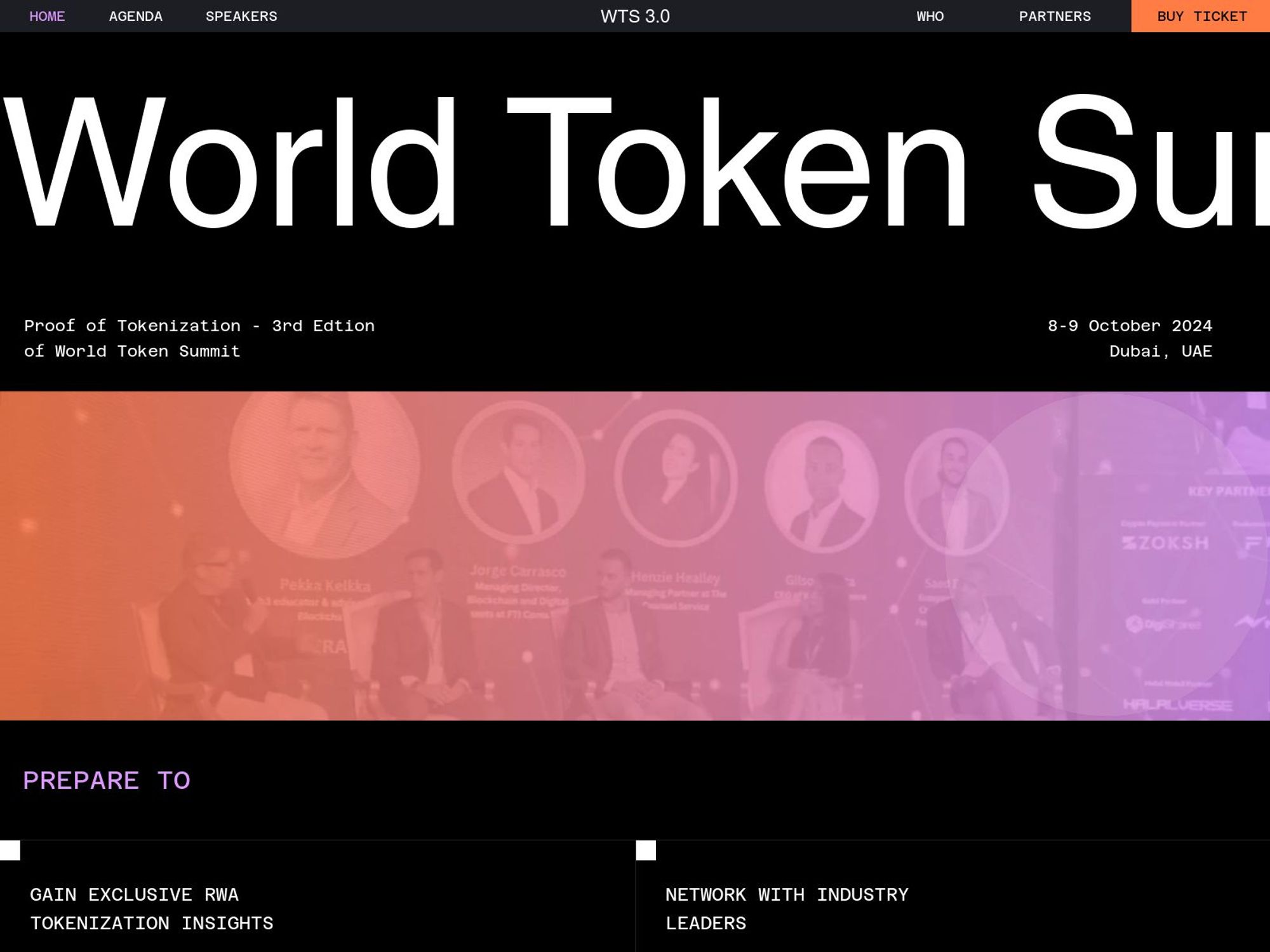 World Token Summit 7.0 website