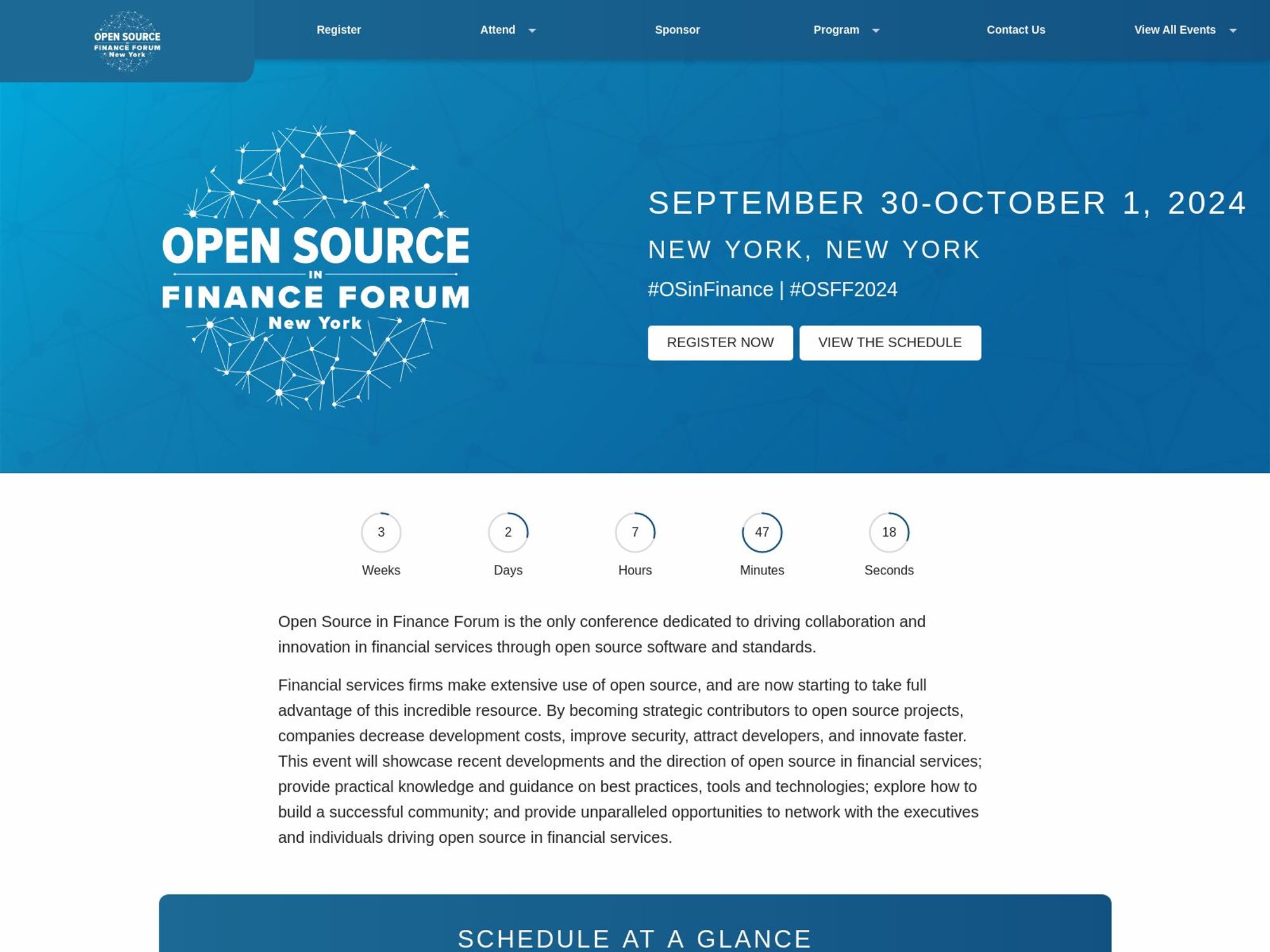 Open Source in Finance Forum website