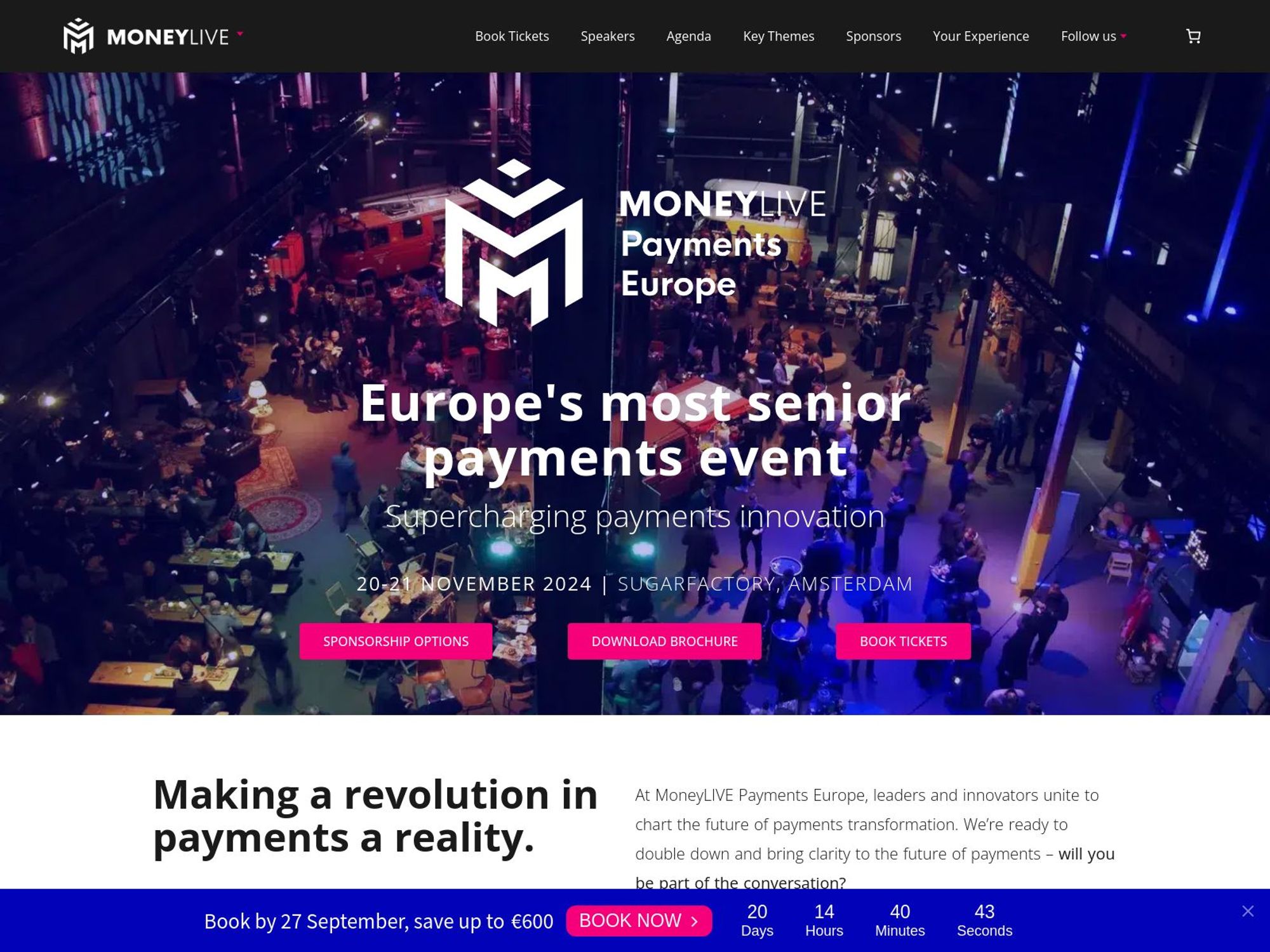 MoneyLive Payments Europe website