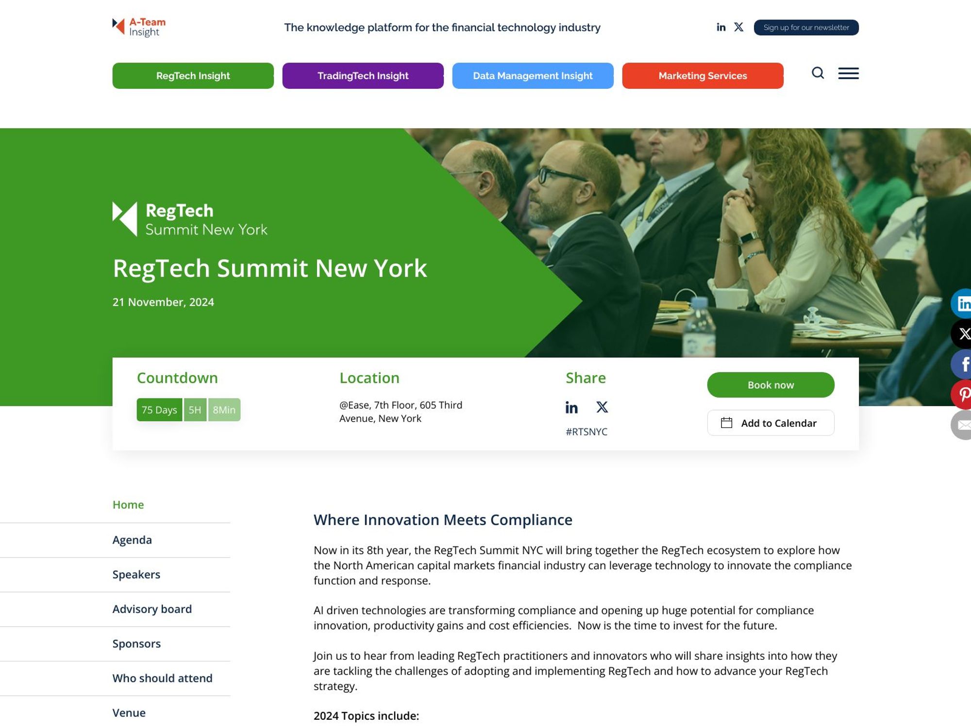 RegTech Summit New York screenshot