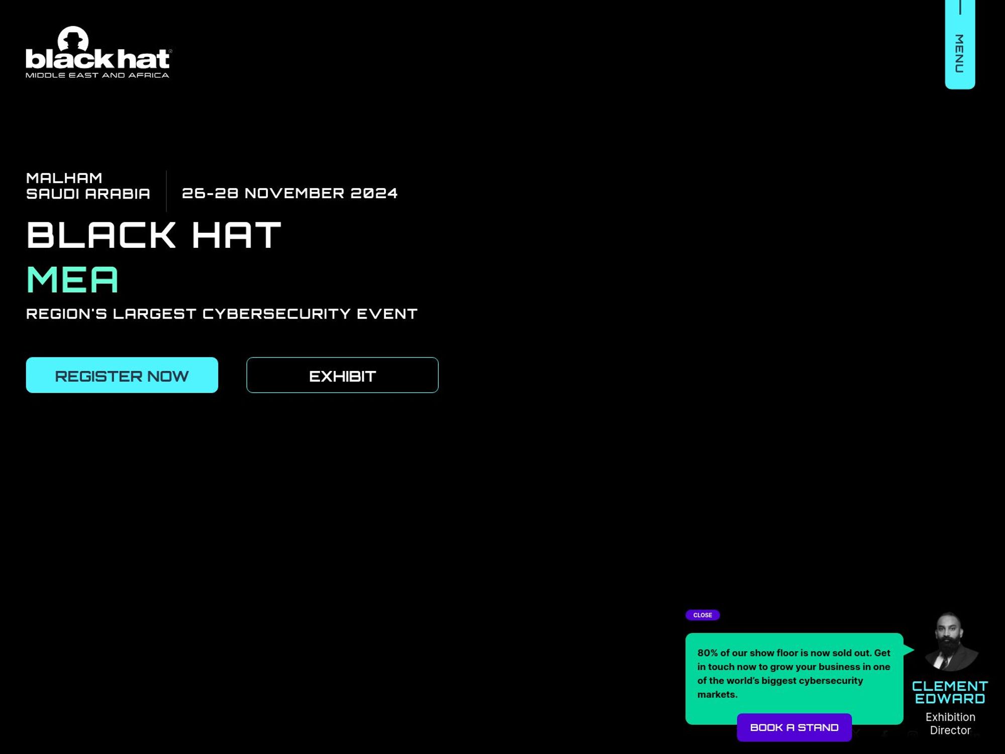 Black Hat MEA website