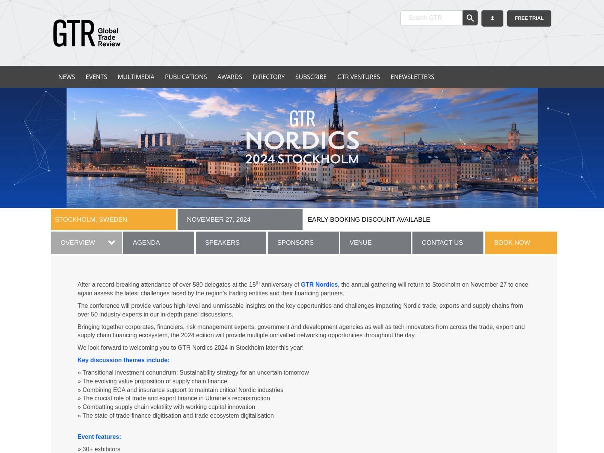 GTR Nordics website