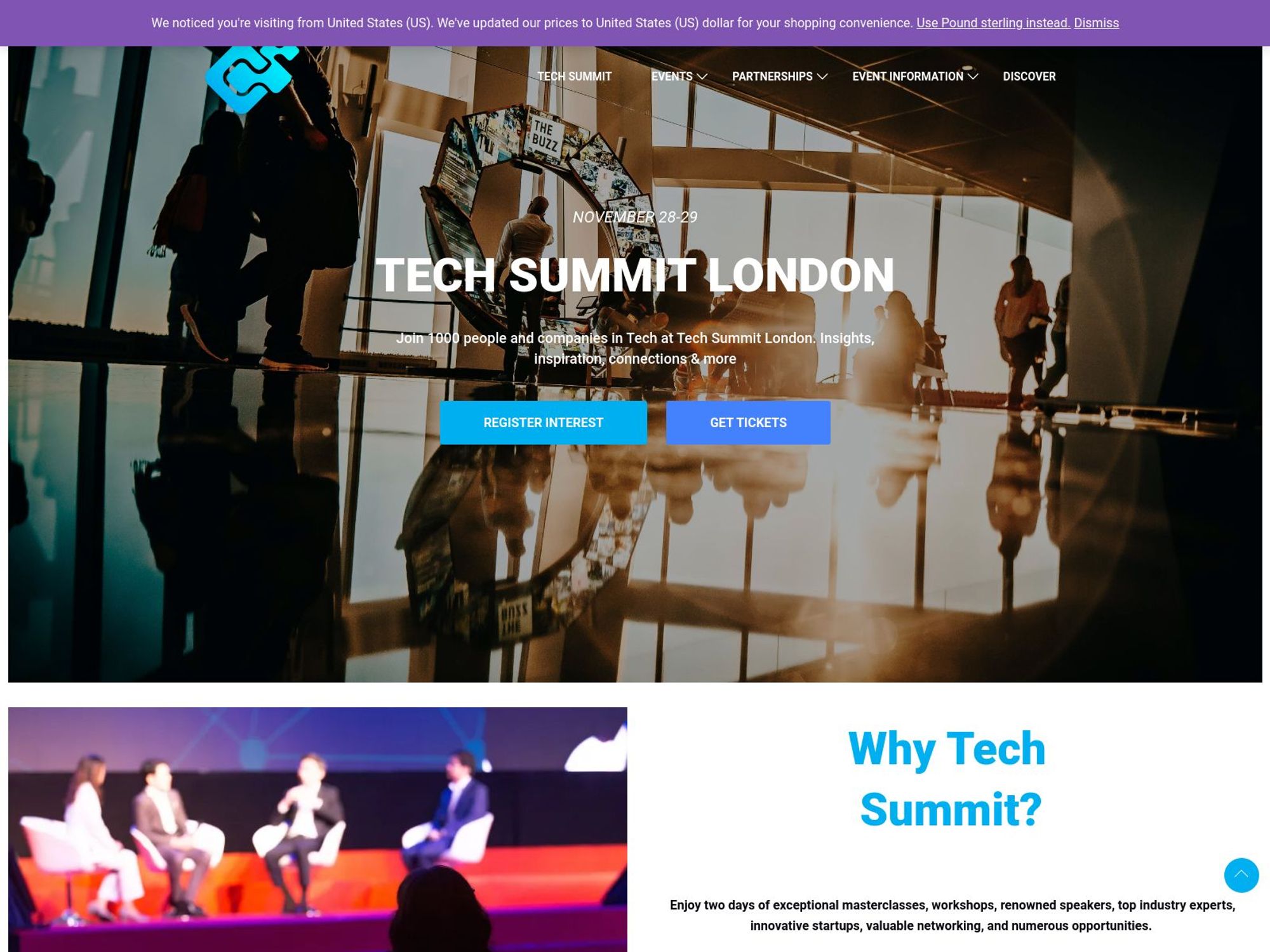 Tech Summit London website