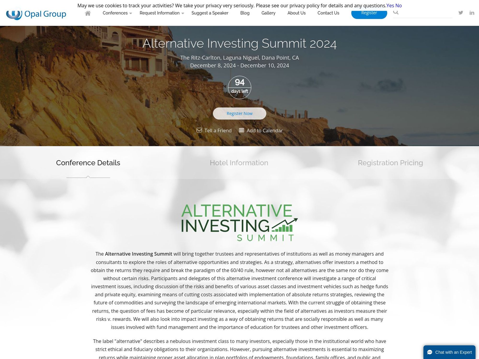 Alternative Investing Summit 2024 website