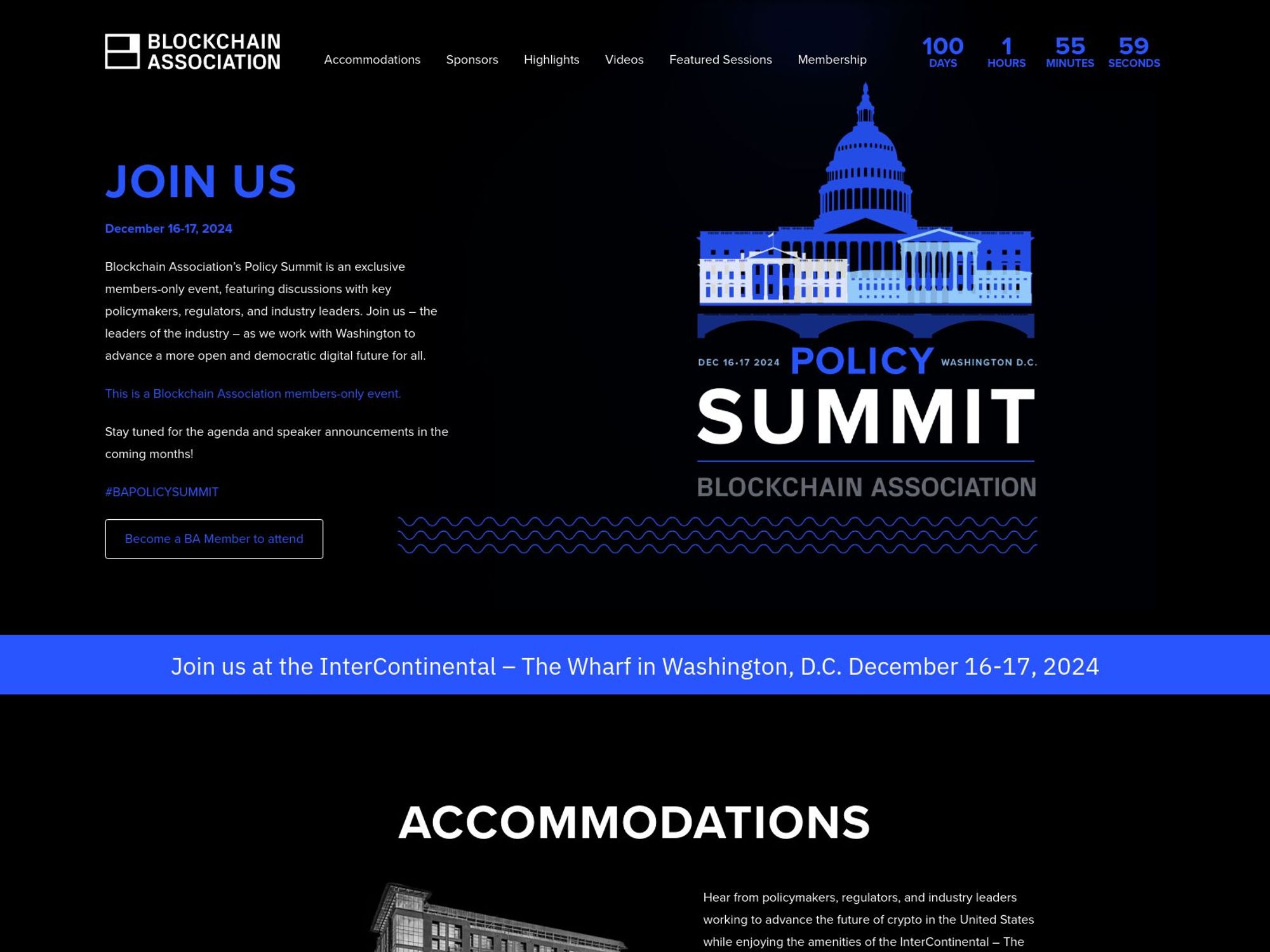 Blockchain Association’s Policy Summit screenshot