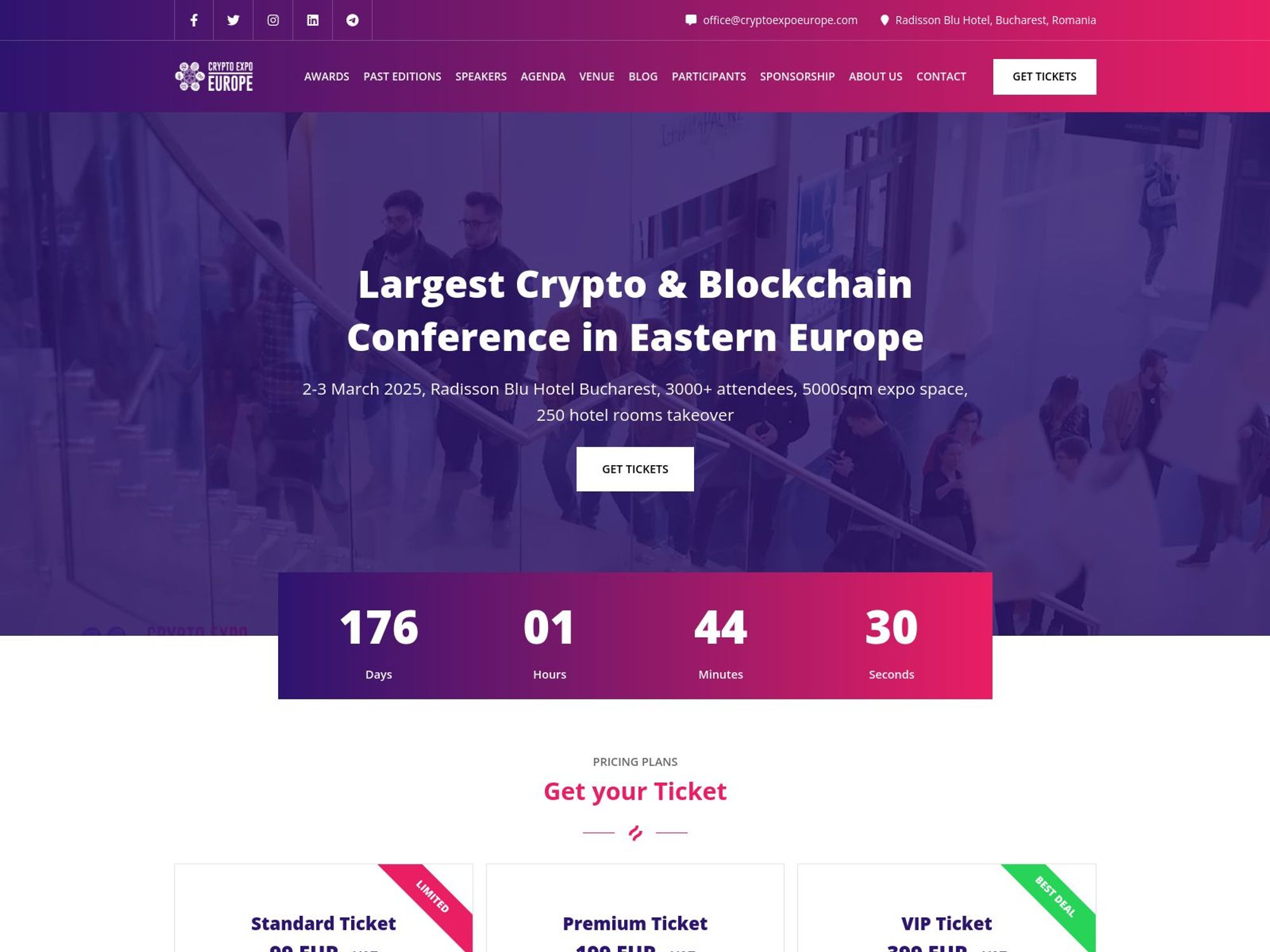 Crypto Expo Europe website