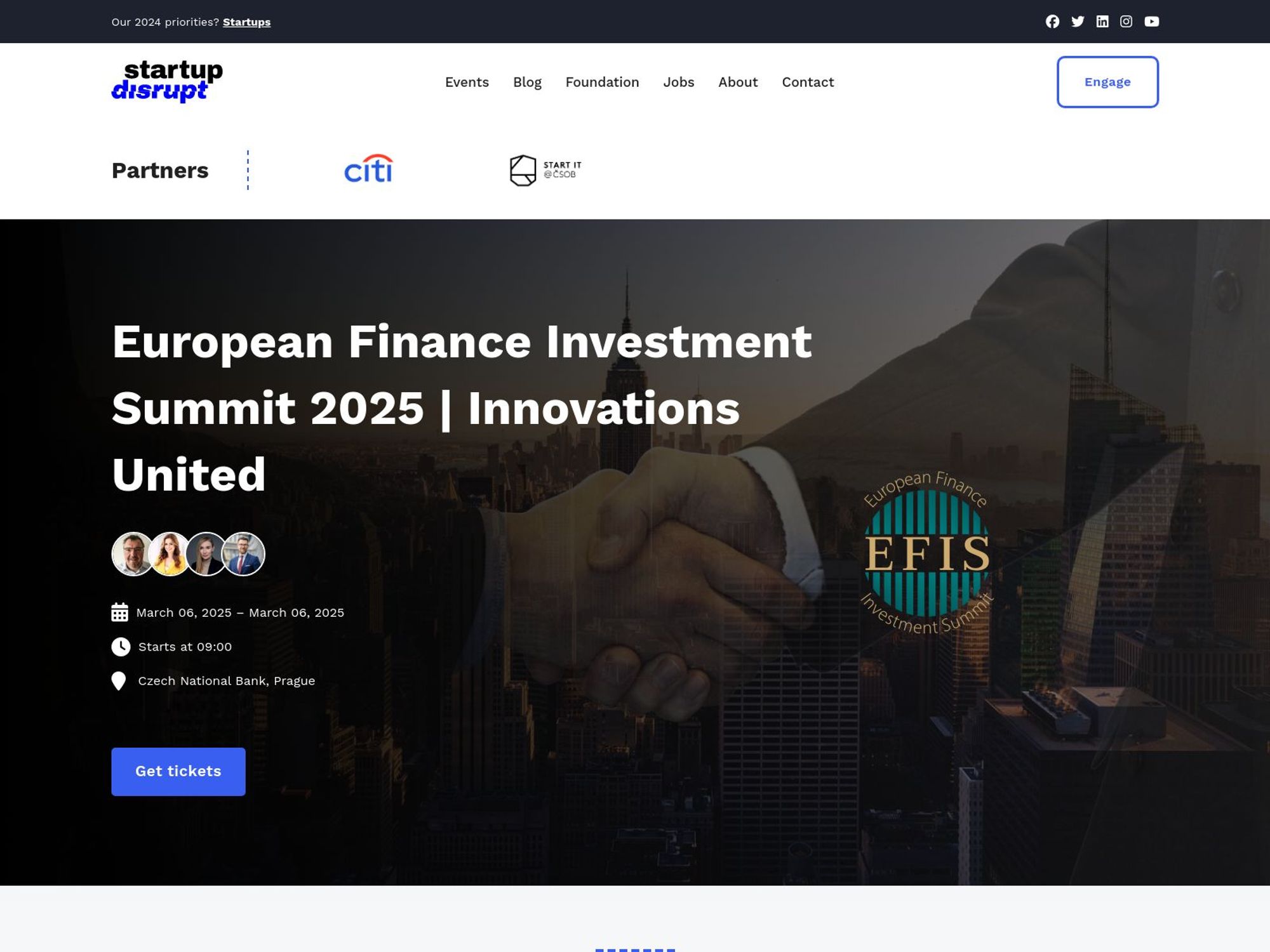 European Finance Investment Summit website