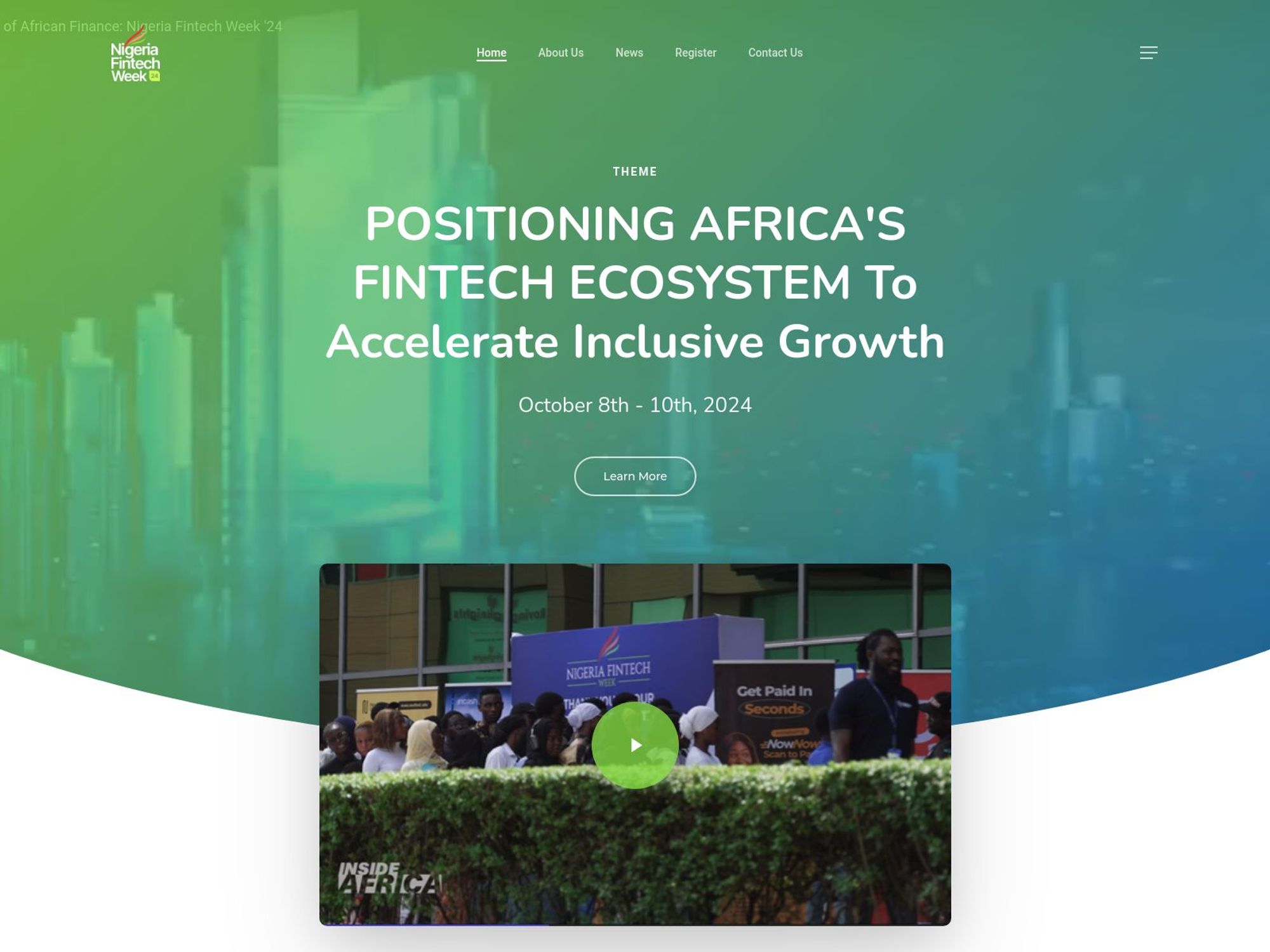 Nigeria Fintech Week website