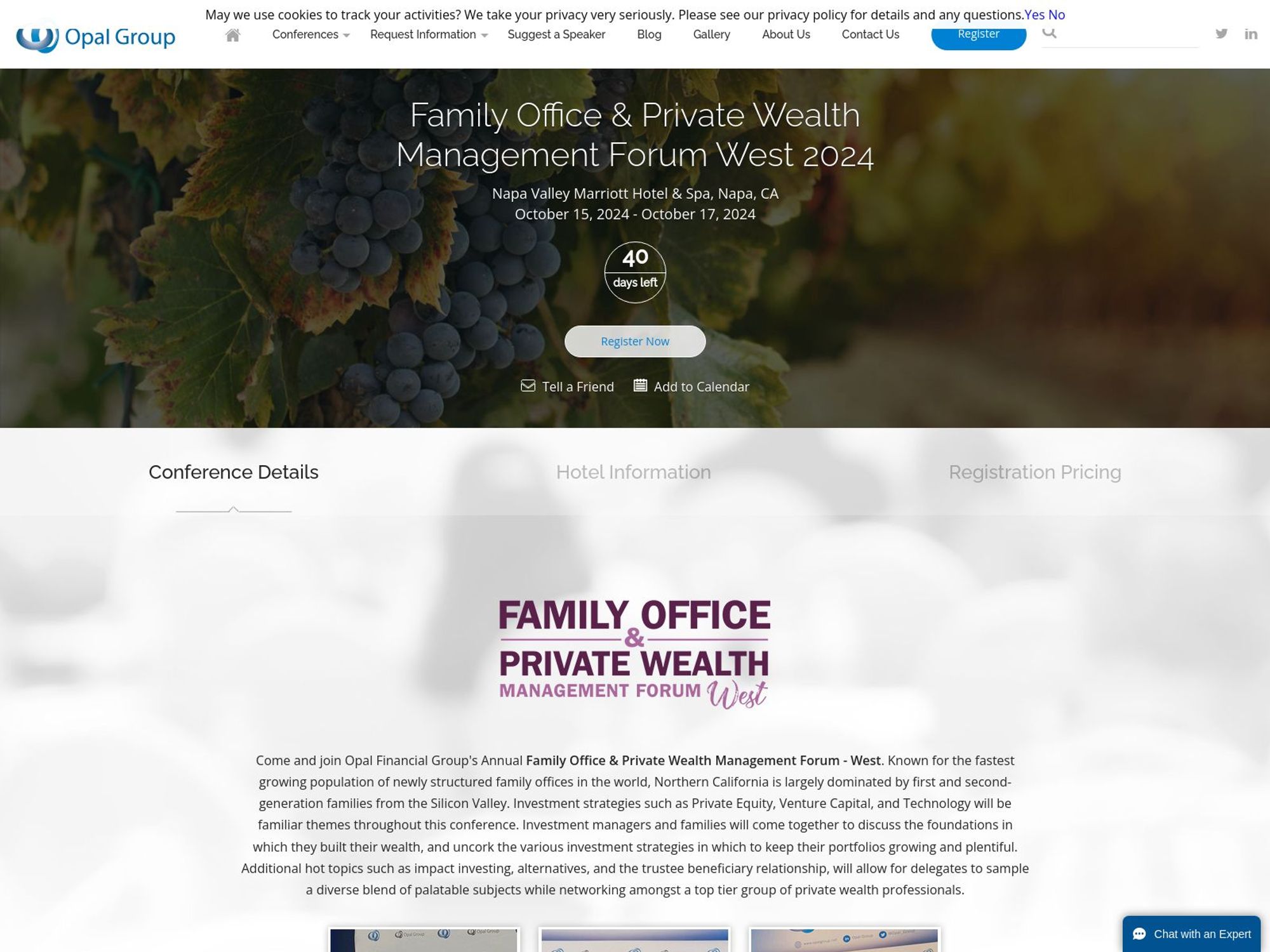 Family Office & Private Wealth Management Forum West 2024 website