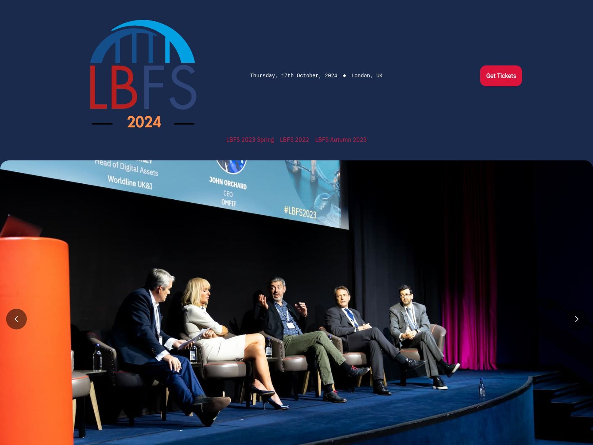 London Blockchain Finance Summit website