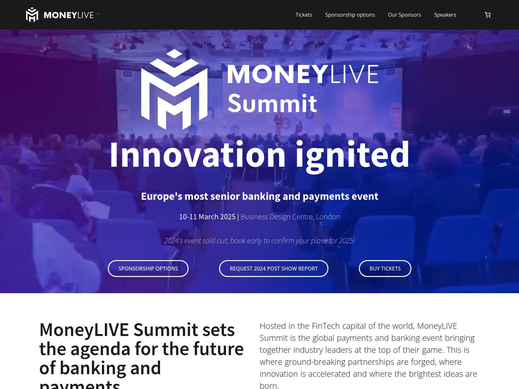 MoneyLIVE Summit website