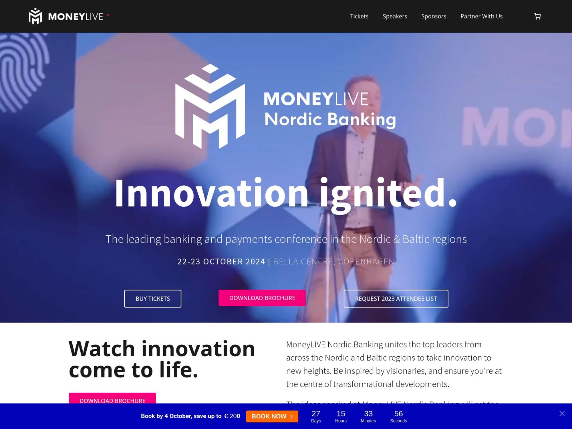 MoneyLive Nordic Banking website