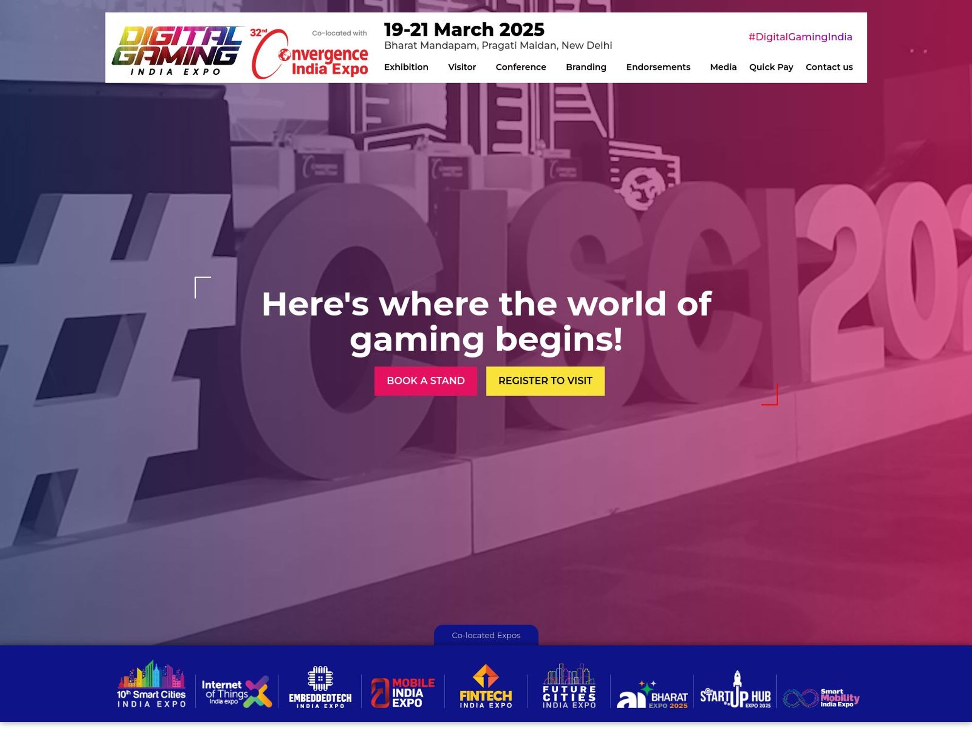 Digital Gaming India Expo website