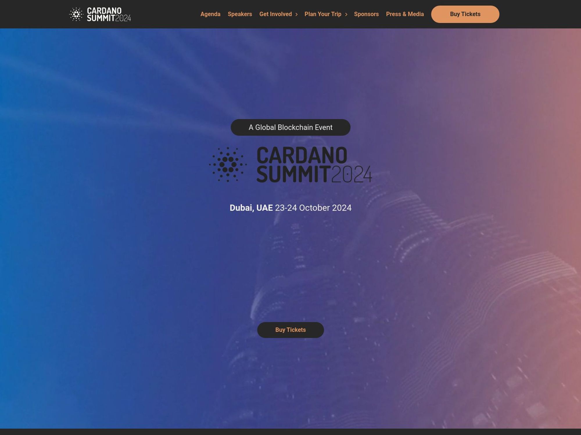 Cardano Summit 2024 website