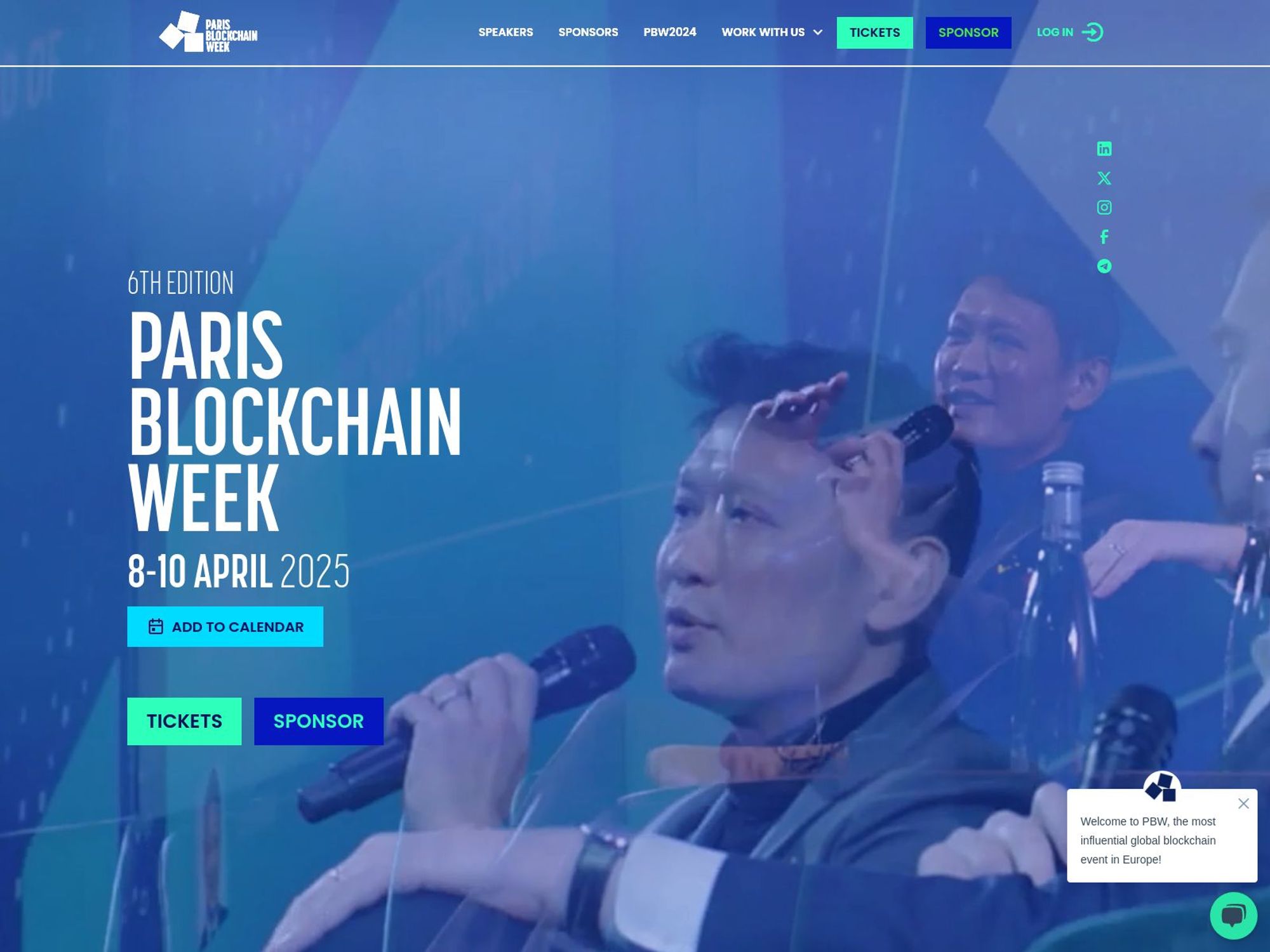 Paris Blockchain Week website