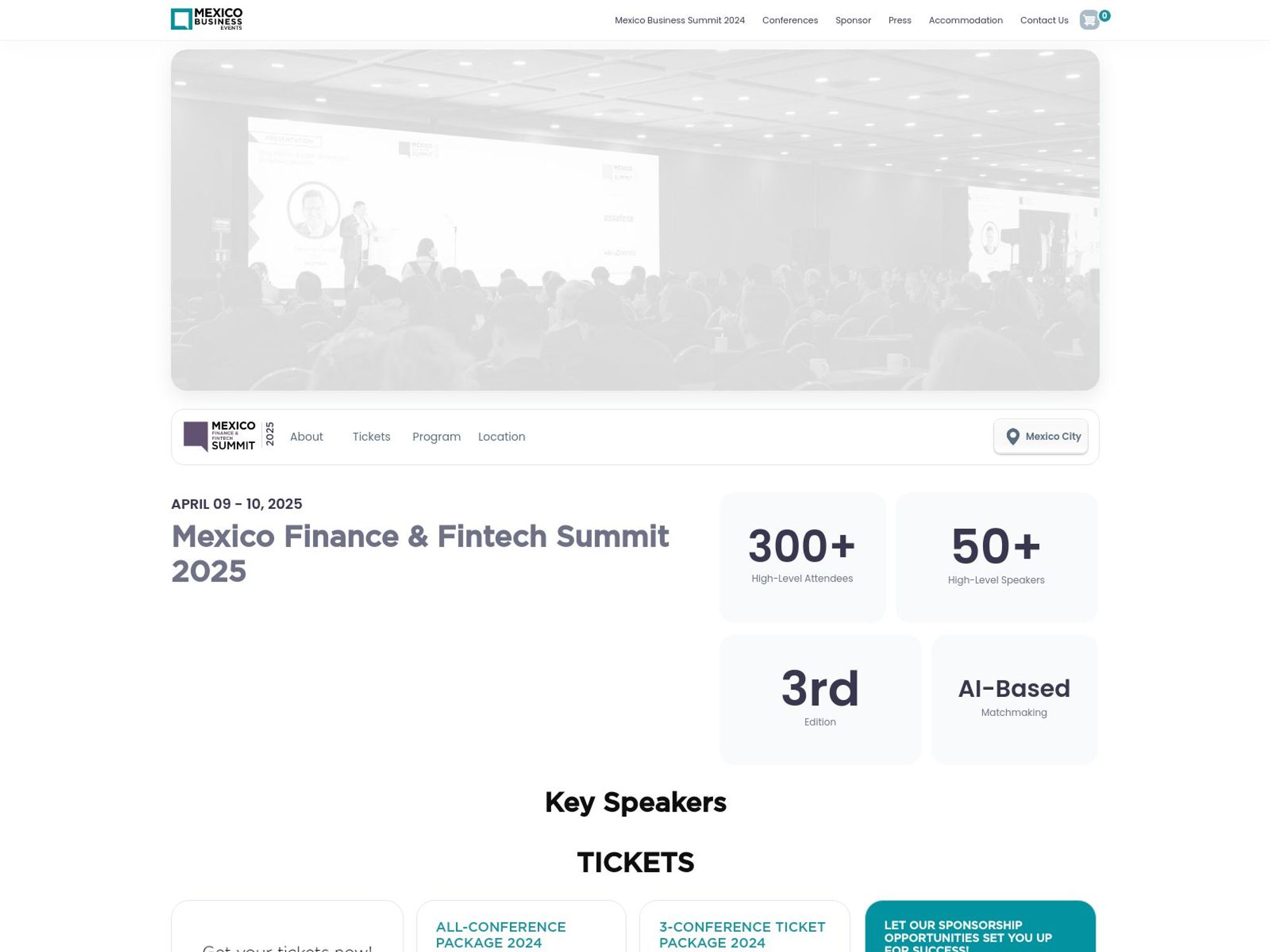 Mexico Finance & Fintech Summit website