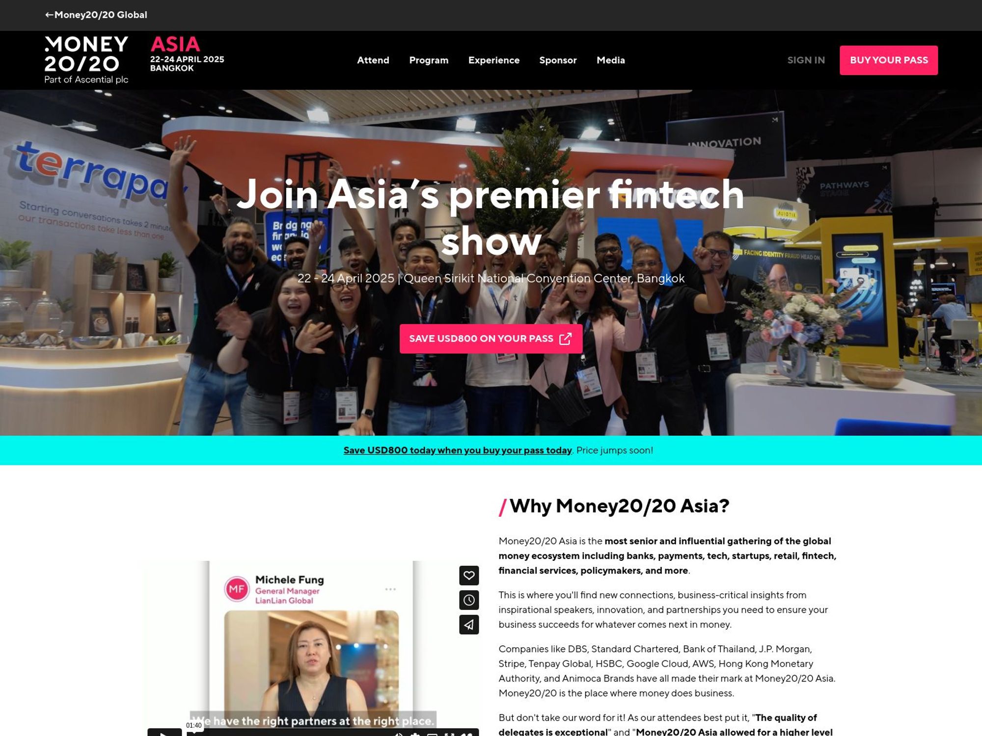 Money20/20 Asia website