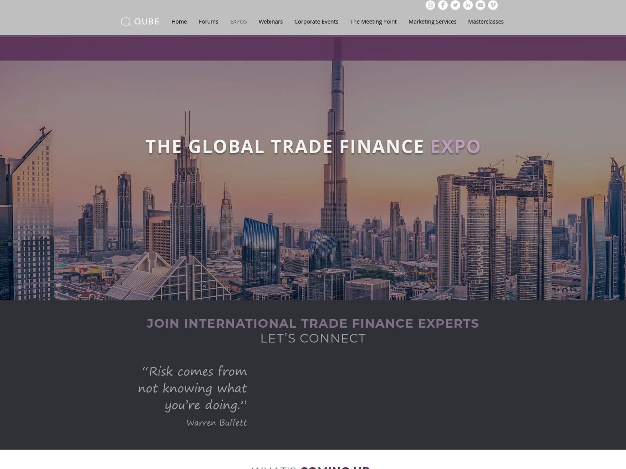 The Global Trade Finance Expo website