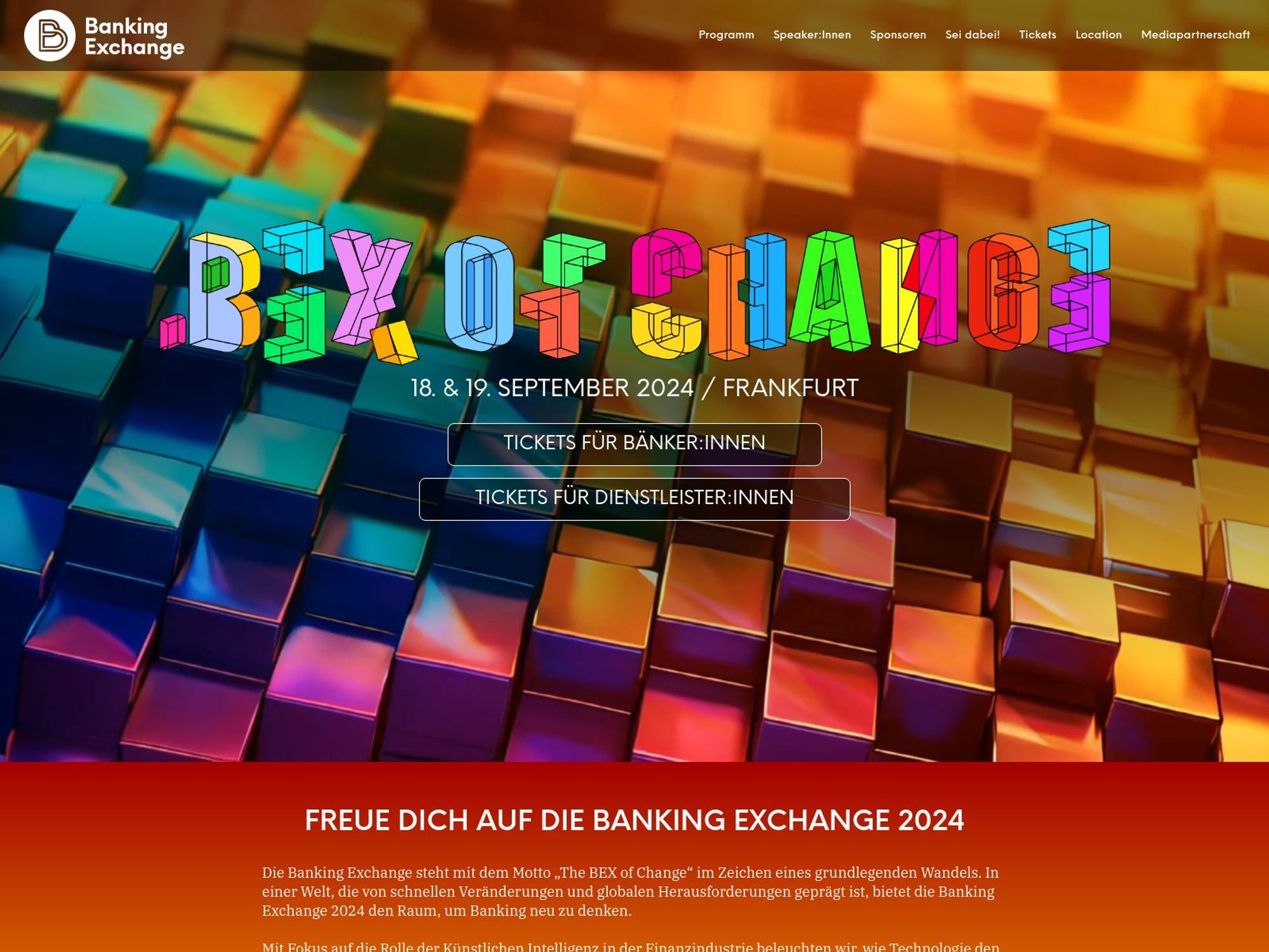 BEX Banking Exchange 2024 screenshot