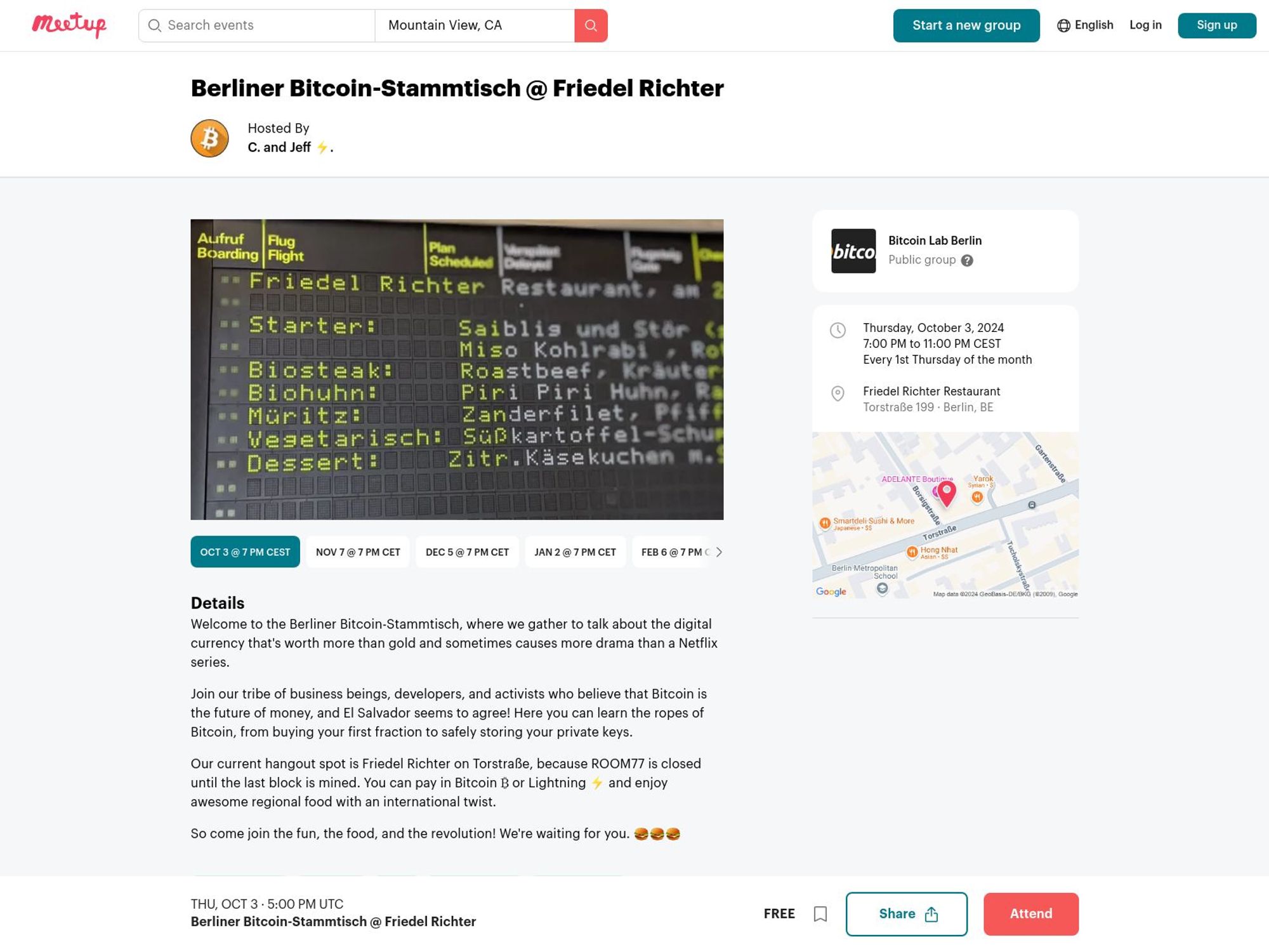 Berliner Bitcoin-Stammtisch October 2024 screenshot