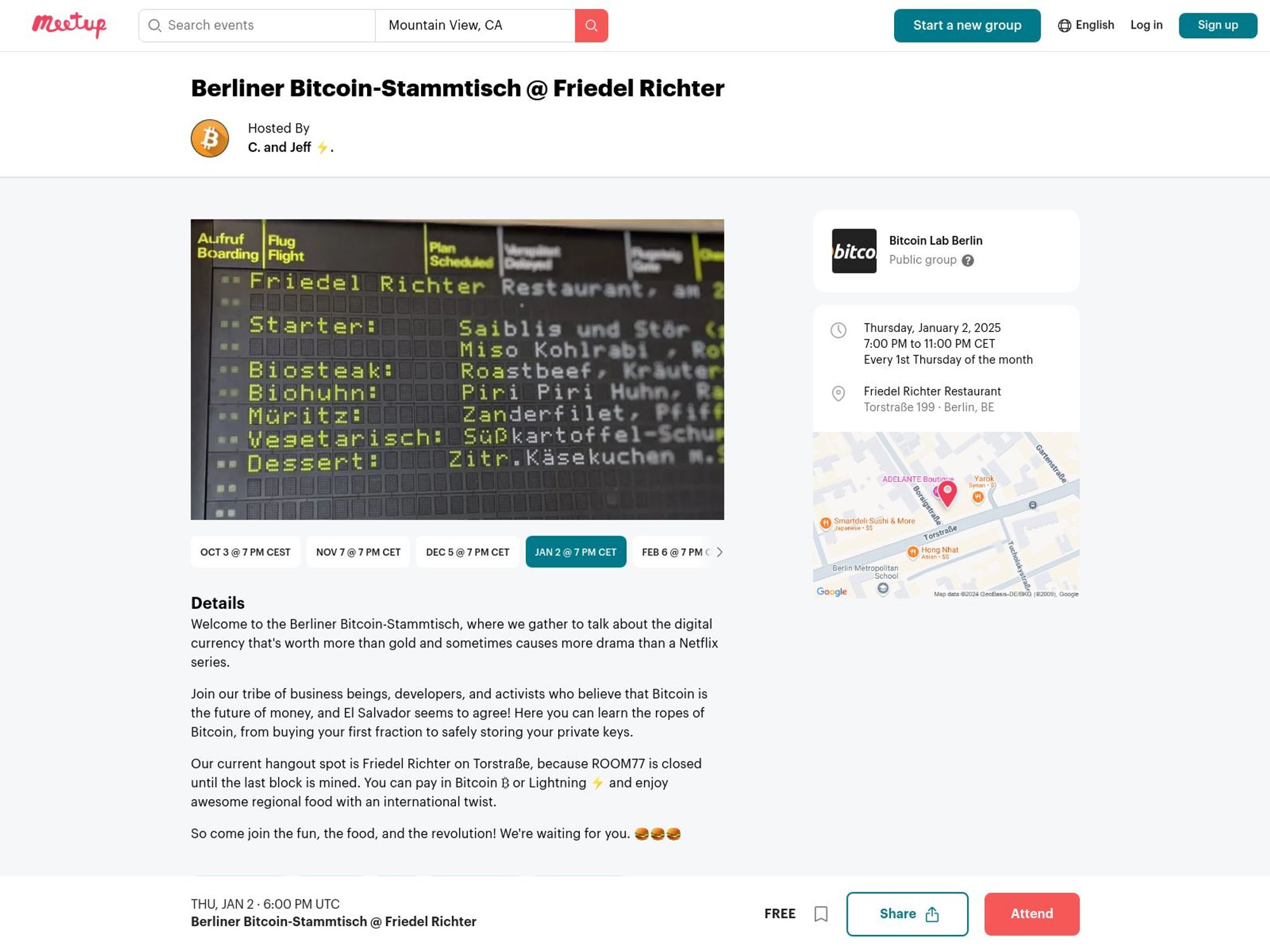 Berliner Bitcoin-Stammtisch January 2025 website