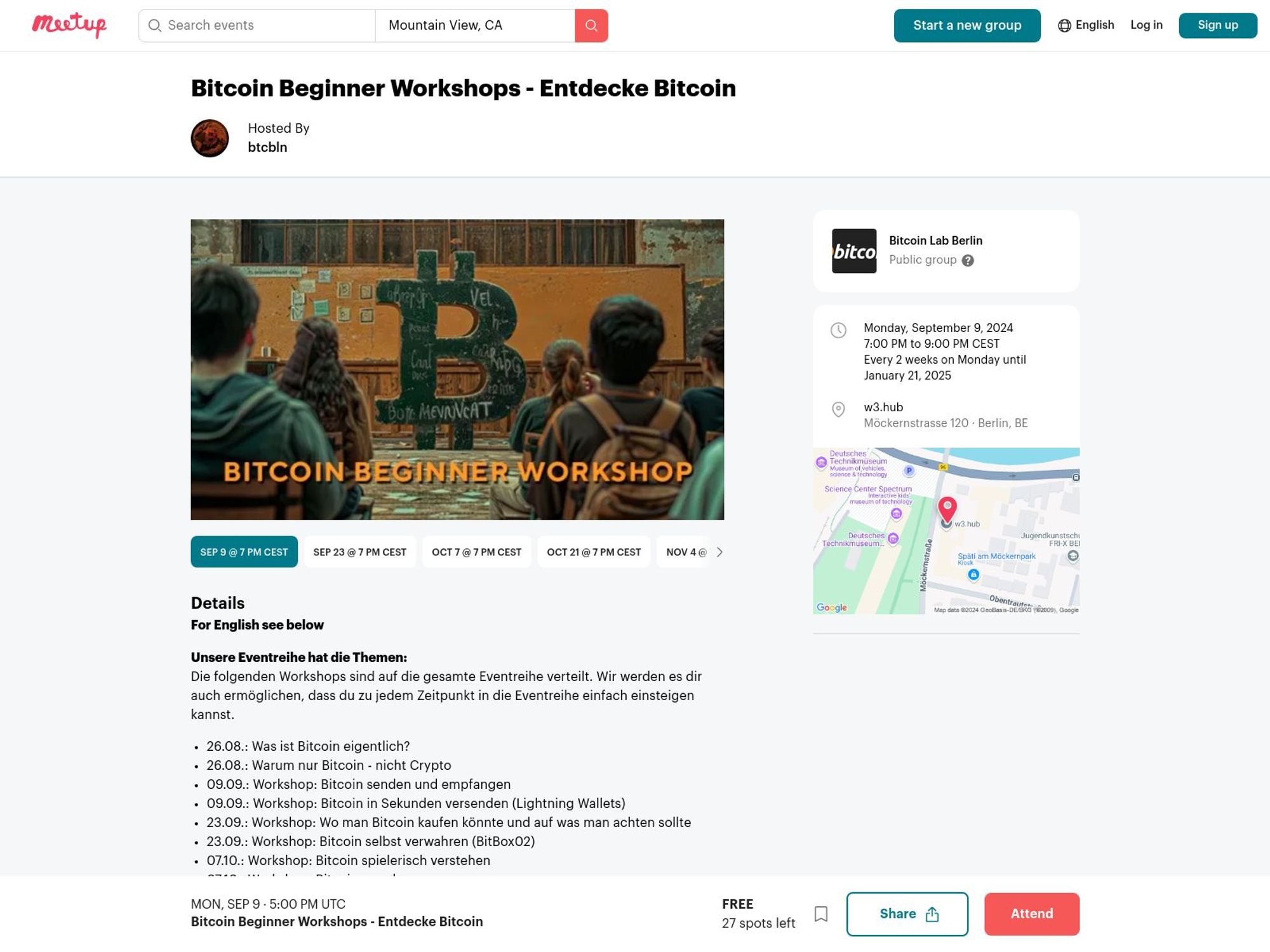 Bitcoin Beginner Workshop – Send and receive Bitcoin screenshot