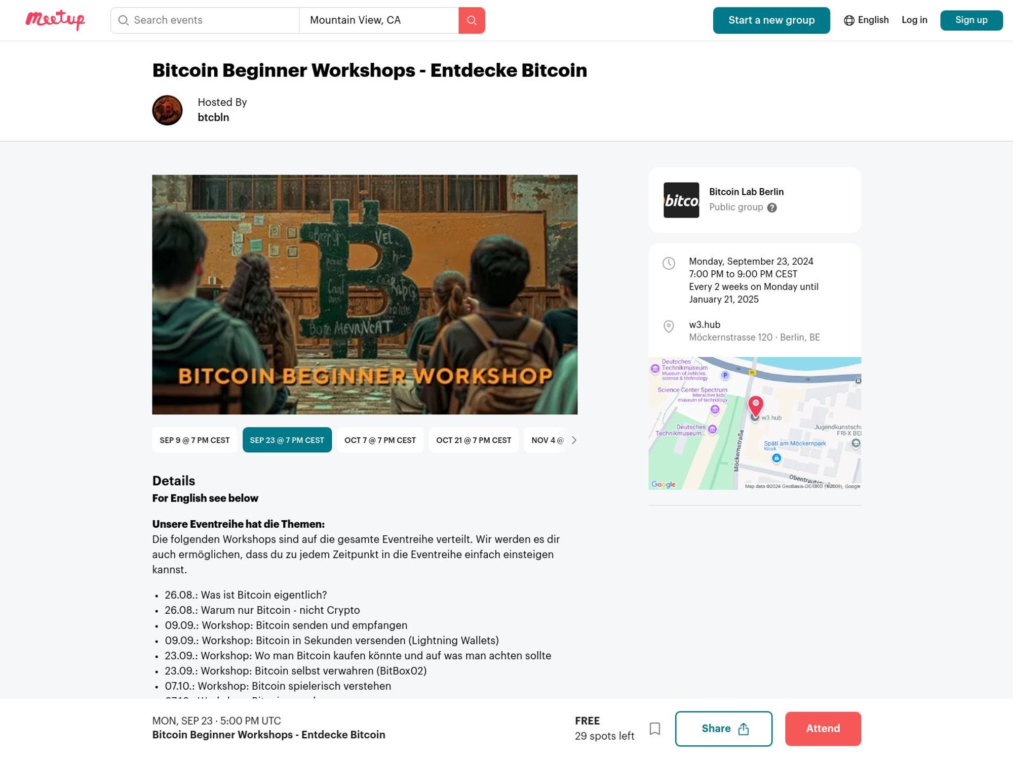 Bitcoin Beginner Workshop – Where to buy Bitcoin screenshot