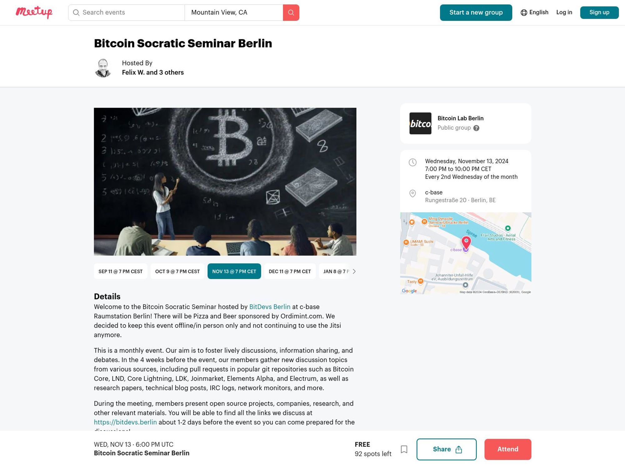 Bitcoin Socratic Seminar Berlin - November 2024 website