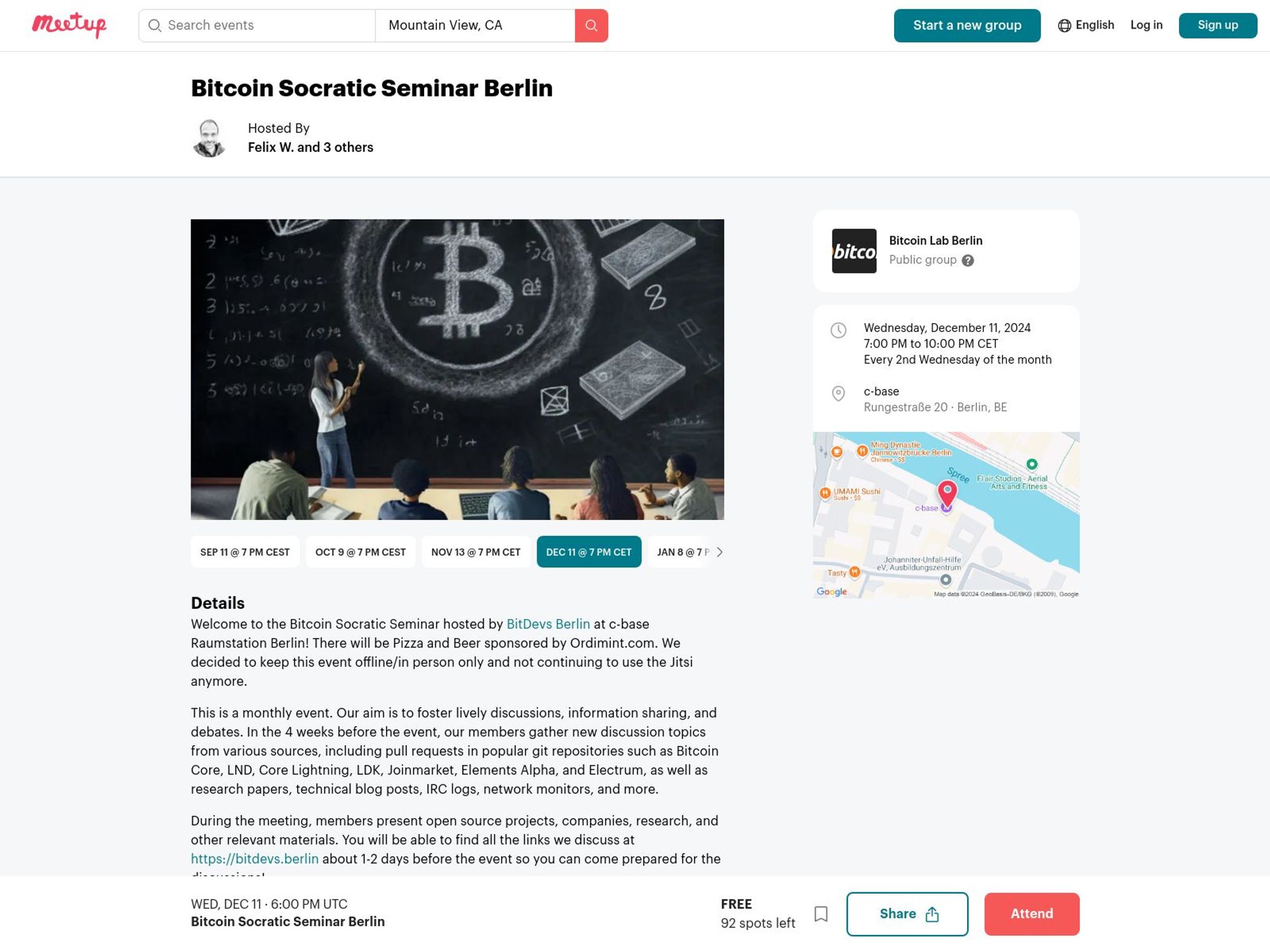 Bitcoin Socratic Seminar Berlin - December 2024 website