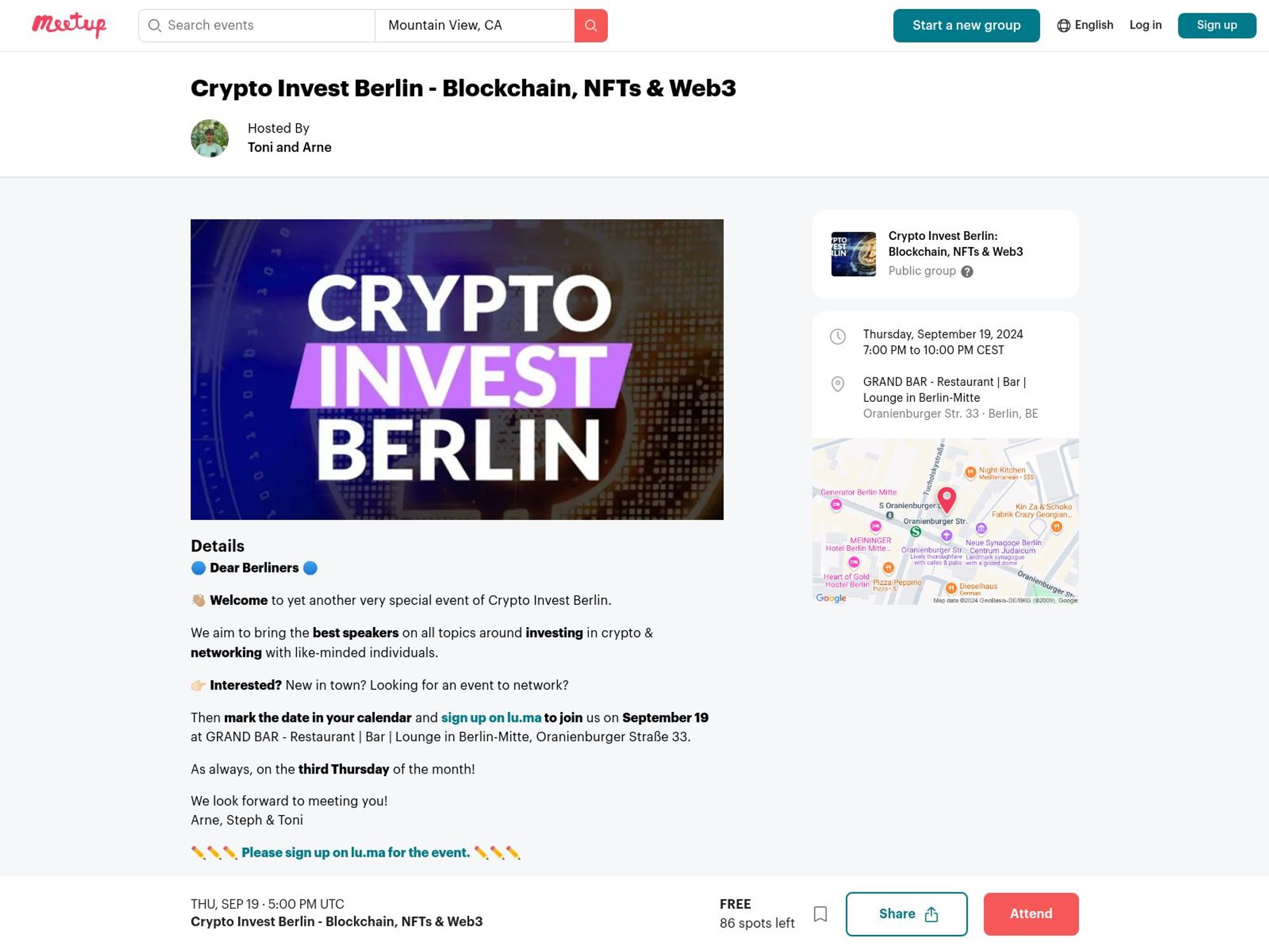 Crypto Invest Berlin – Blockchain, NFTs & Web3 screenshot