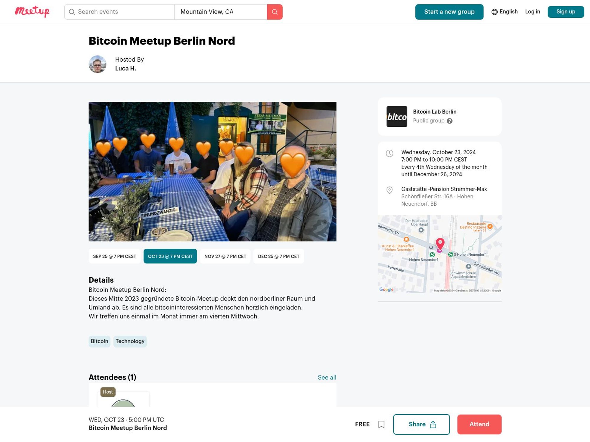 Bitcoin Meetup Berlin Nord - October 2024 website