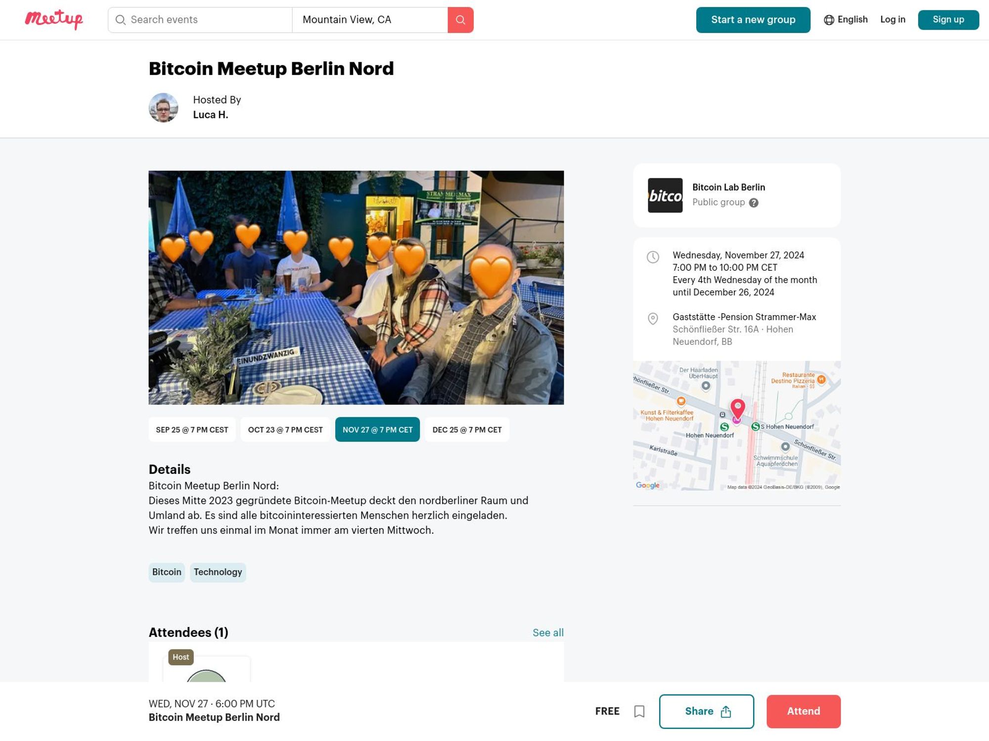 Bitcoin Meetup Berlin Nord - November 2024 website