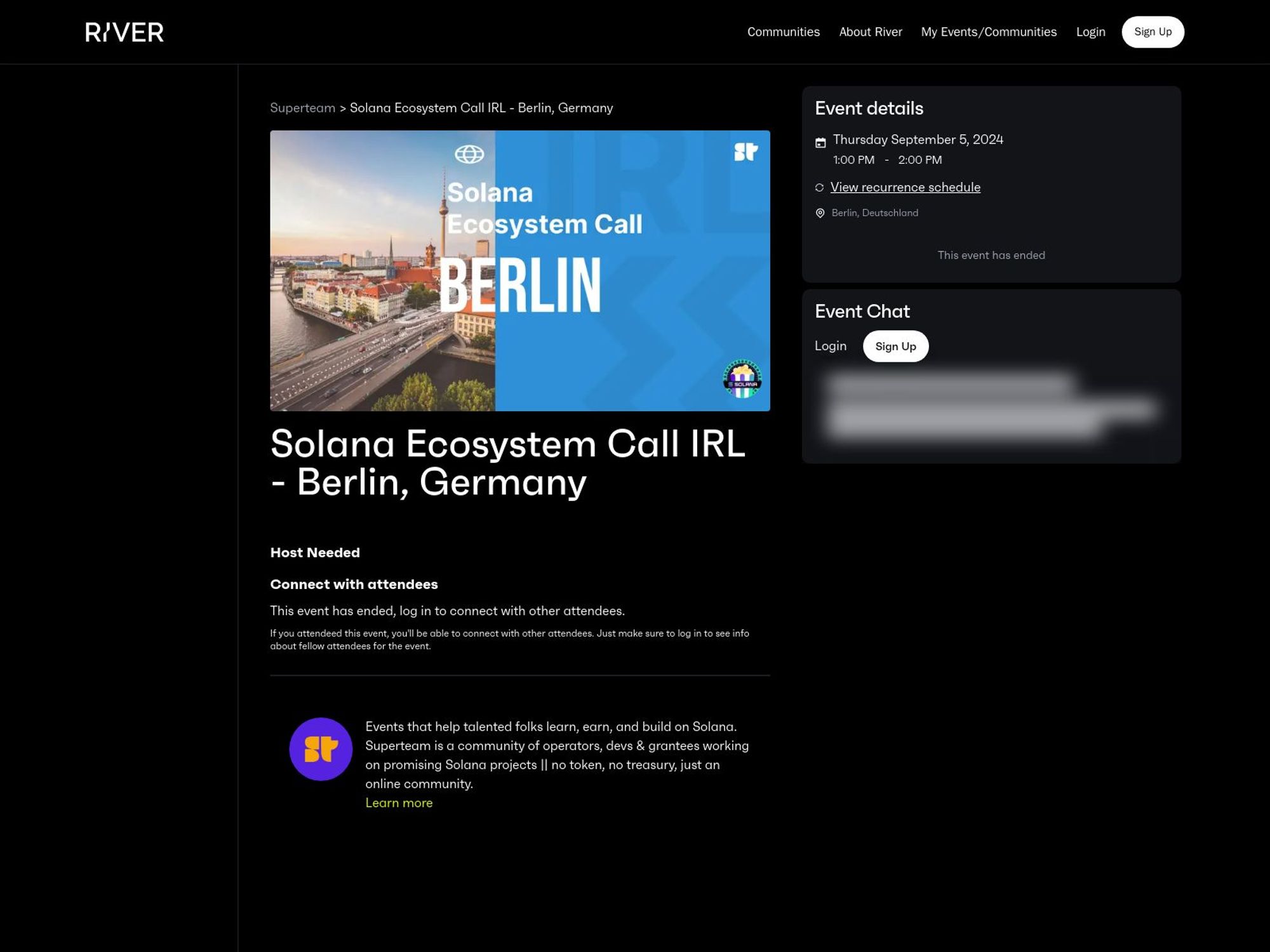 Solana Ecosystem Call Berlin - November 2024 website