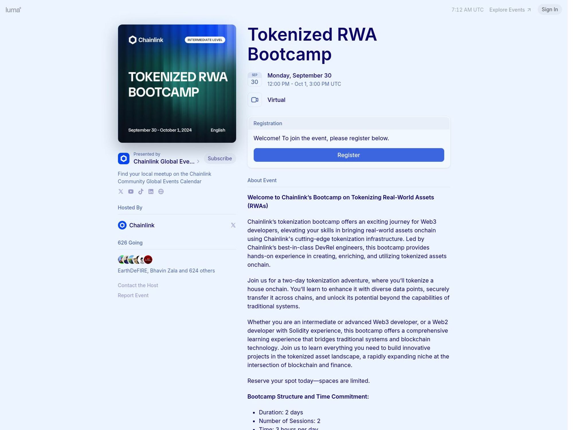 Tokenized RWA Bootcamp screenshot