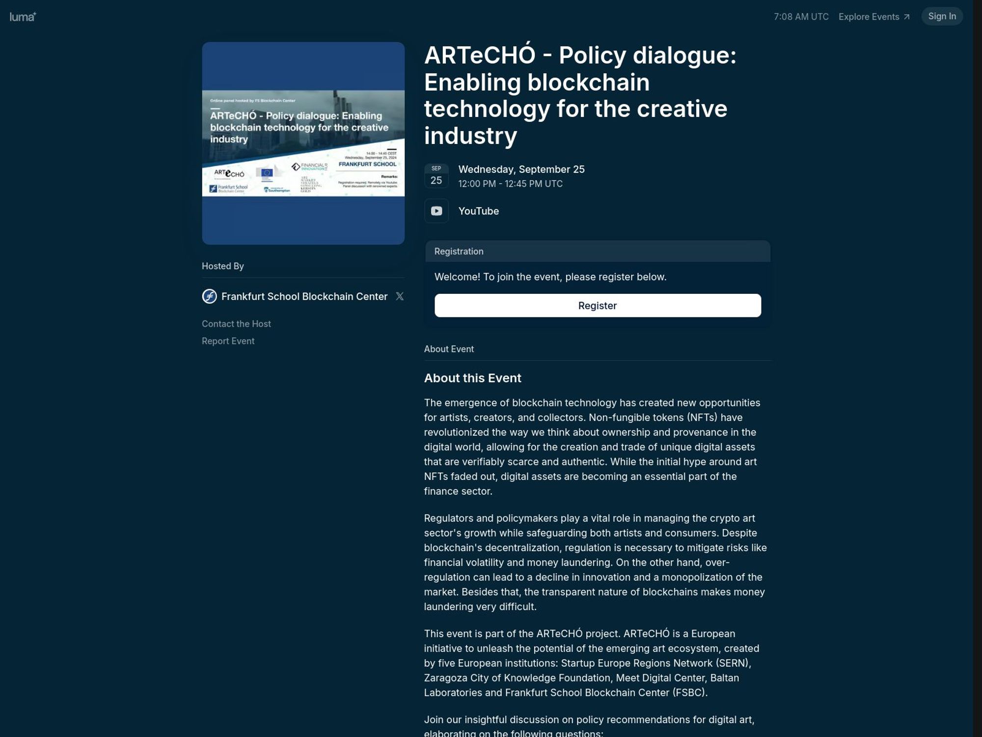 ARTeCHÓ – Policy dialogue: Enabling blockchain technology for the creative industry screenshot